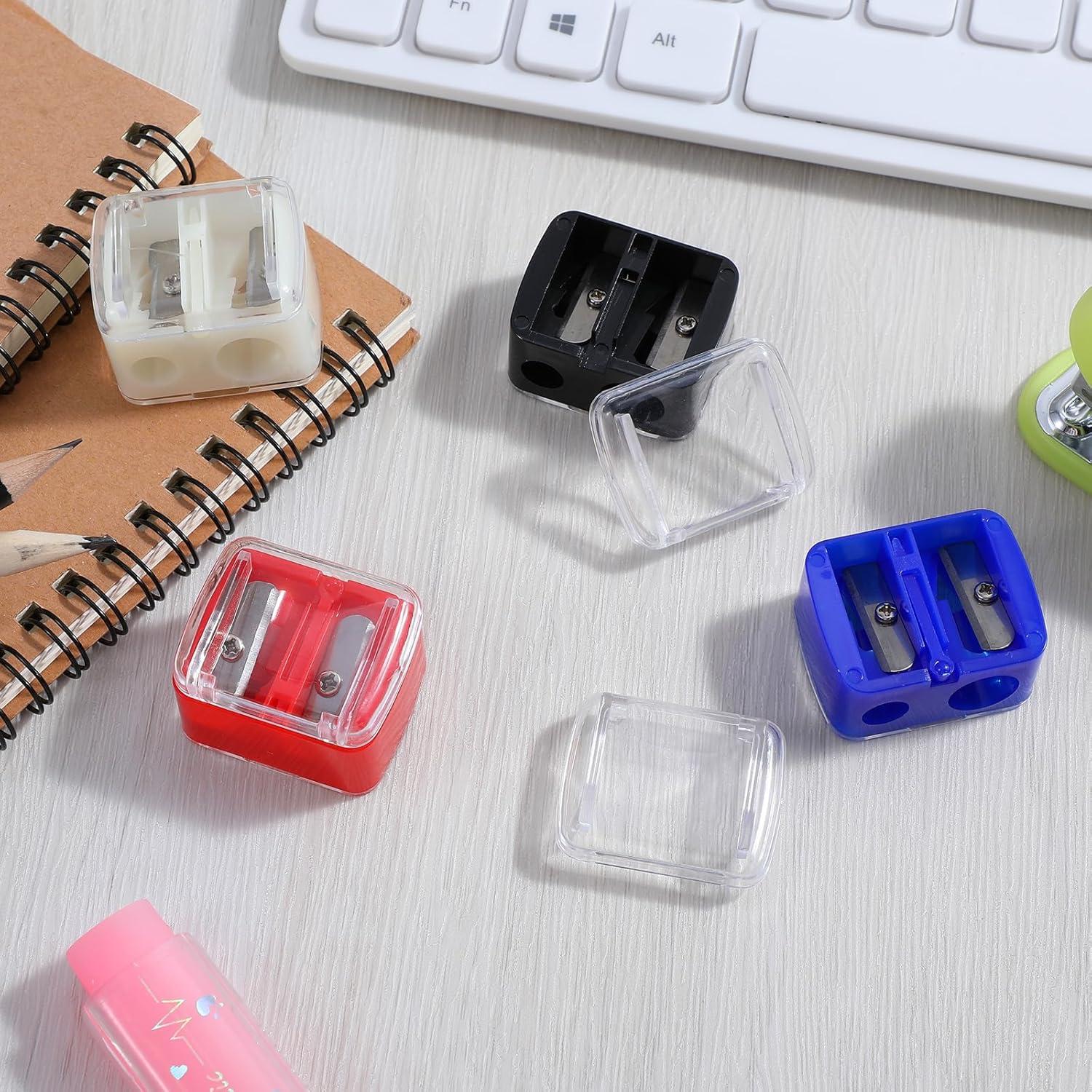 5 Sacapuntas Doble Agujero Tyqour para Lápices de Maquillaje