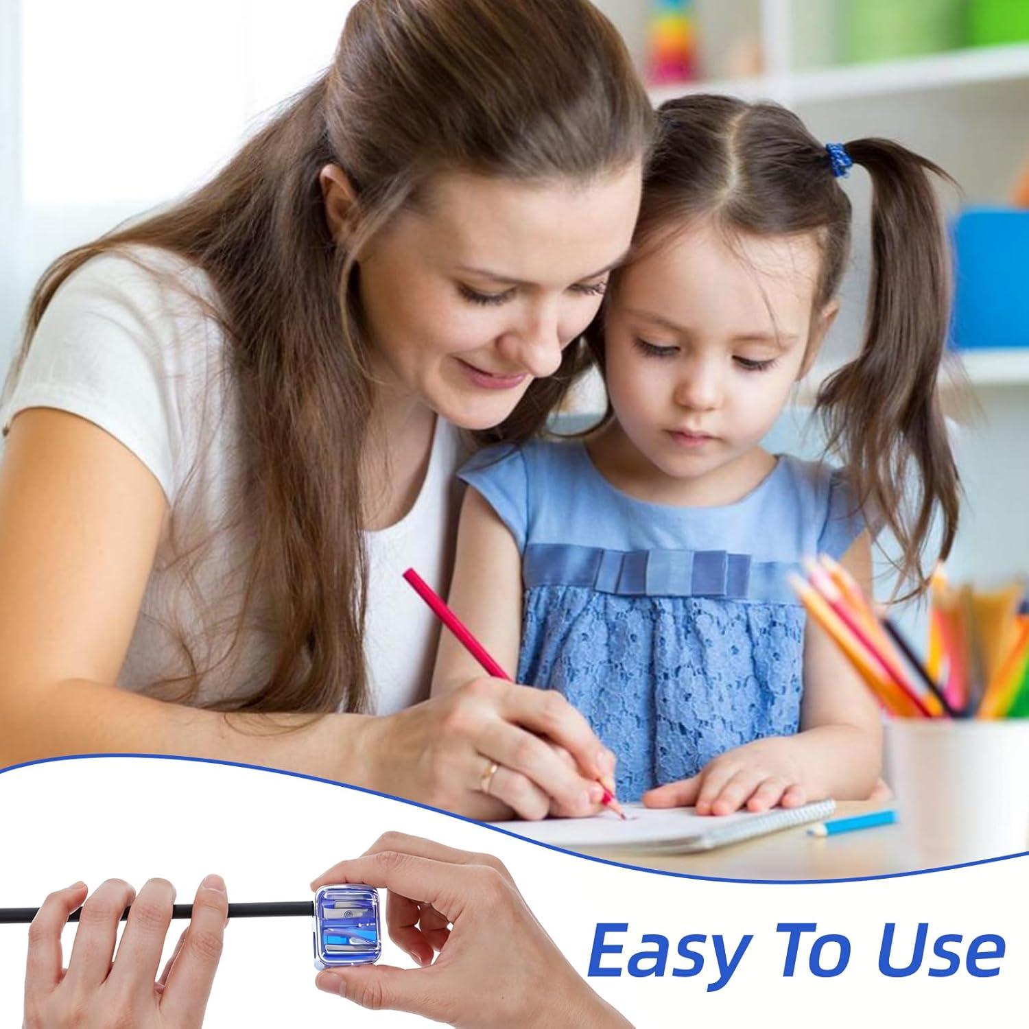 5 Sacapuntas Doble Agujero Tyqour para Lápices de Maquillaje