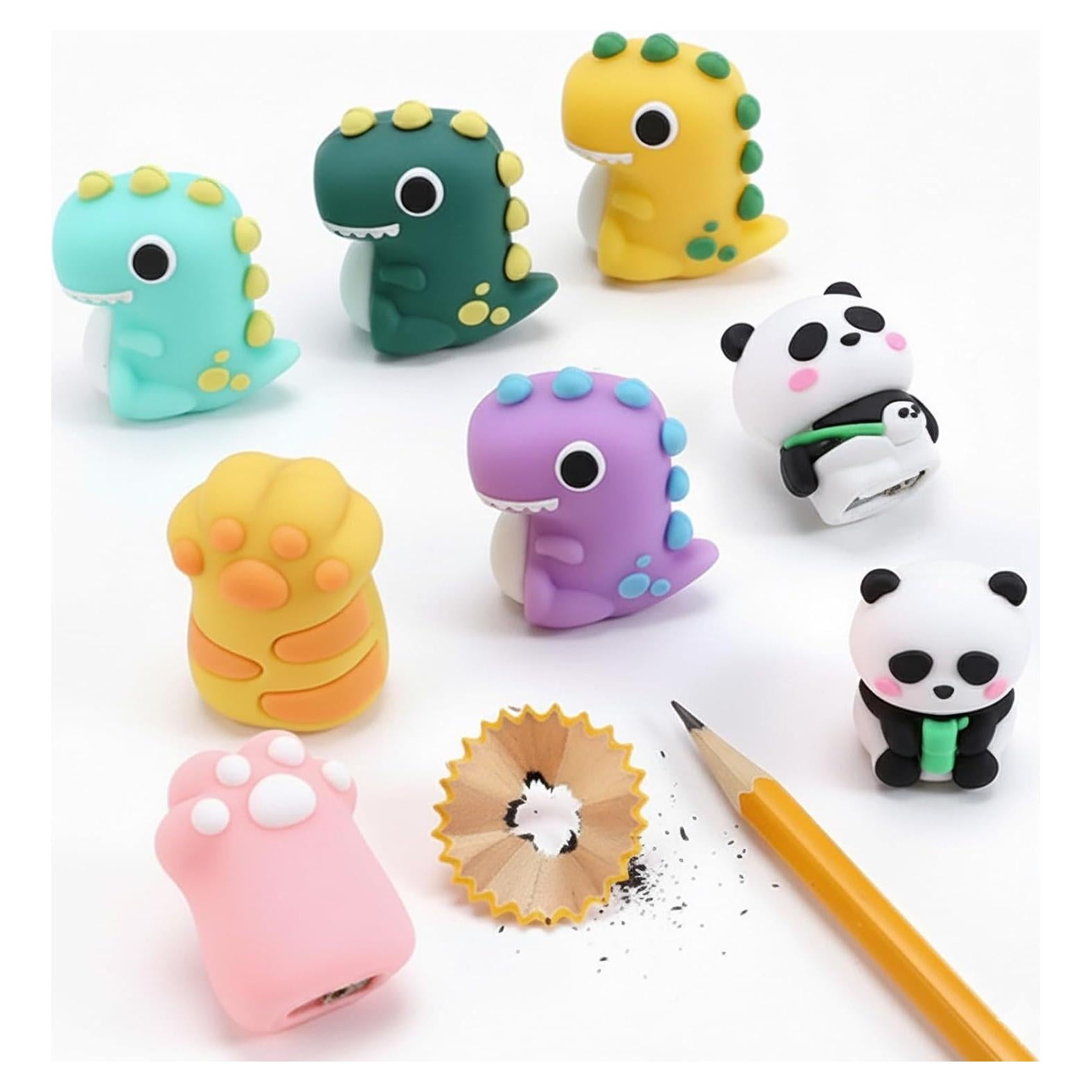 Set de 8 Sacapuntas Kawaii Baowindy para Niños - Multicolor