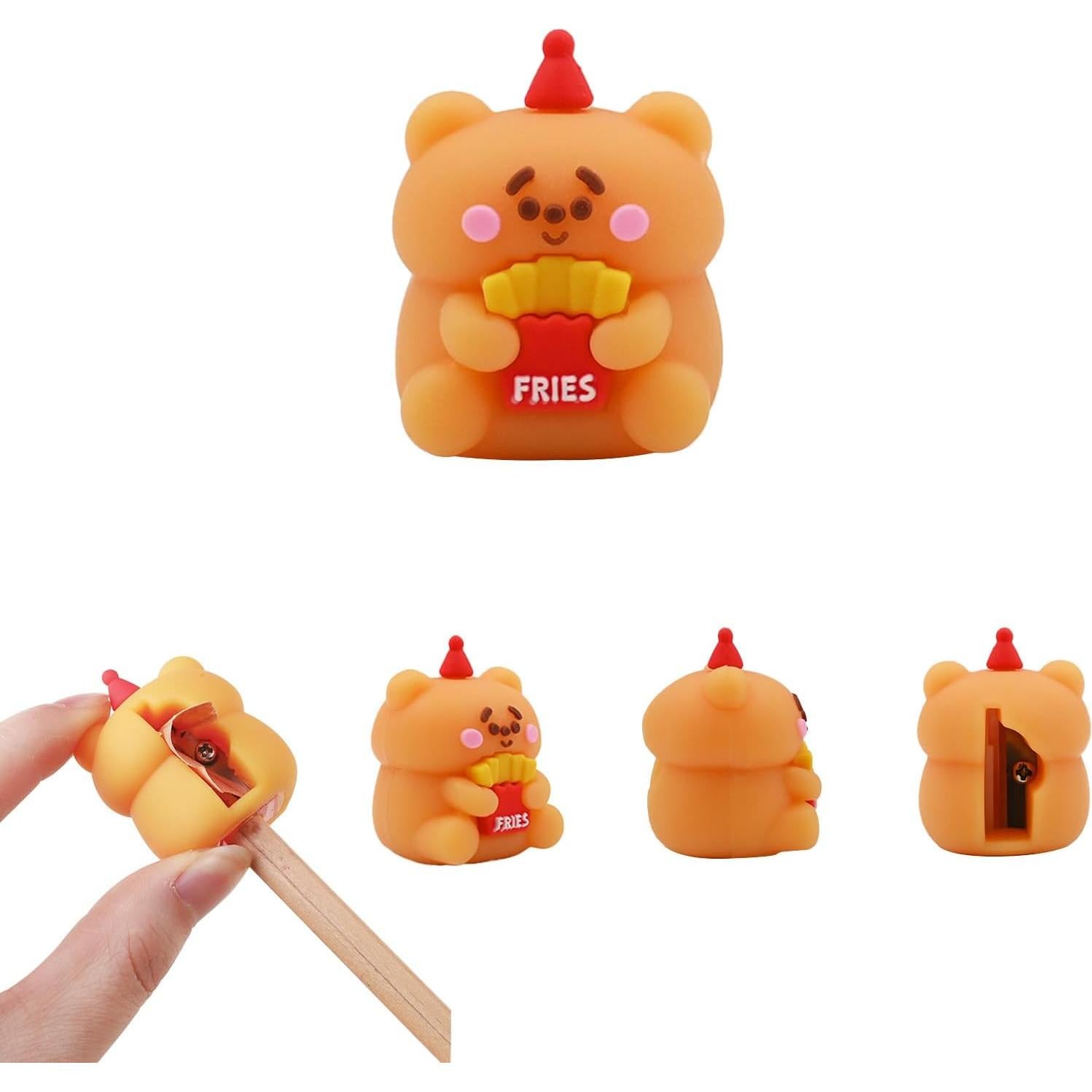 Set de 6 Sacapuntas Lindos Baowindy para Niños - Animales Kawaii