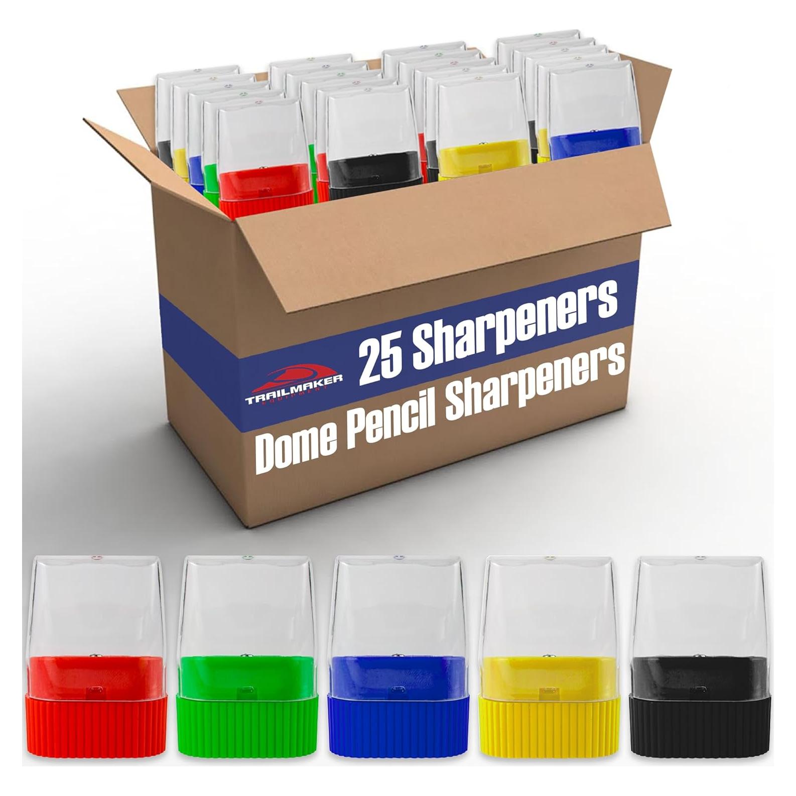 Paquete de 25 Sacapuntas Manuales Trail Maker - Plástico Colorido