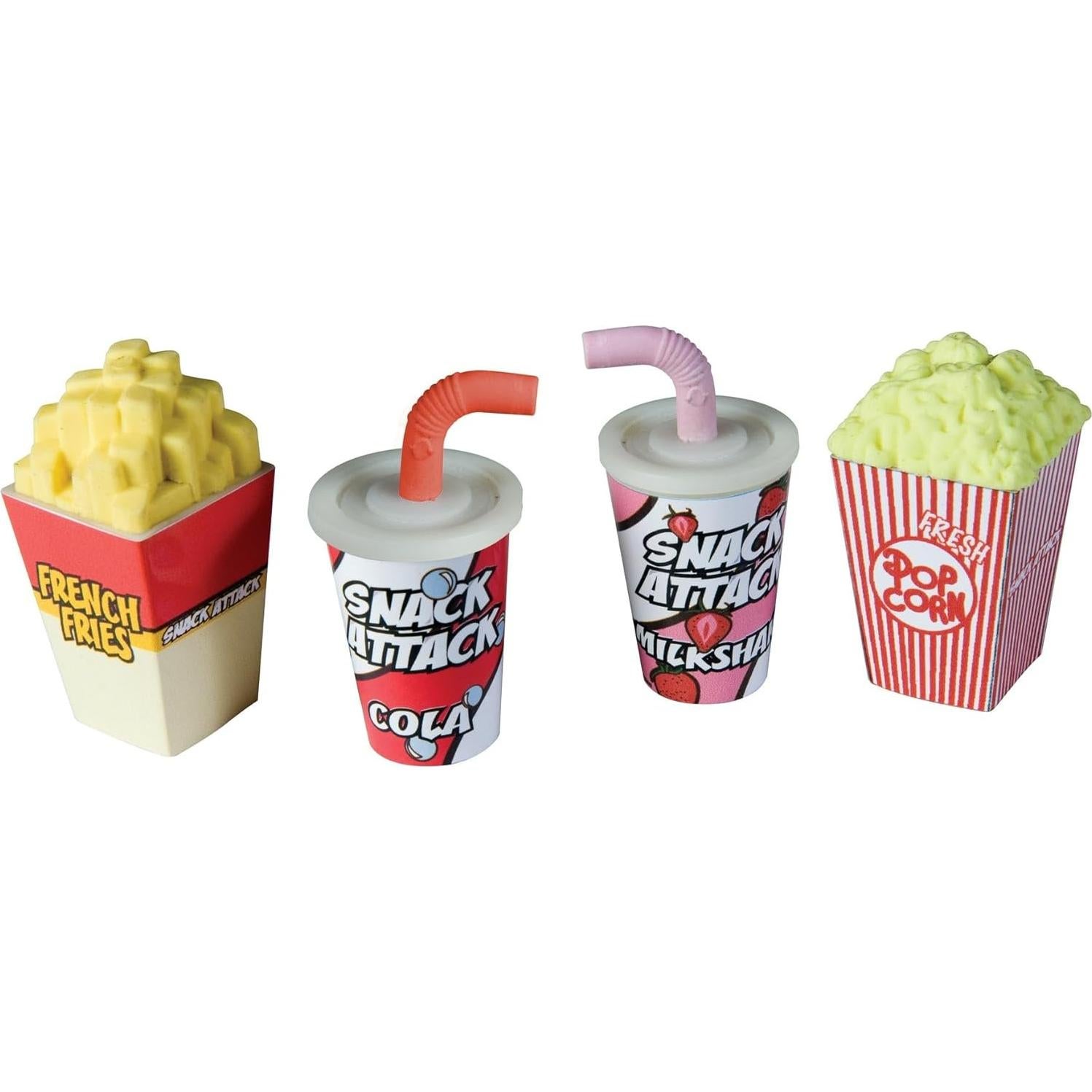 Combo Sacapuntas y Borrador Raymond Geddes Snacks 24 Piezas