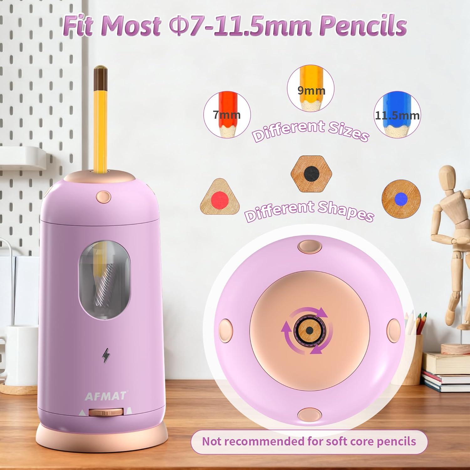 Sacapuntas Eléctrico Automático AFMAT PSC8 Recargable 7-11.5mm