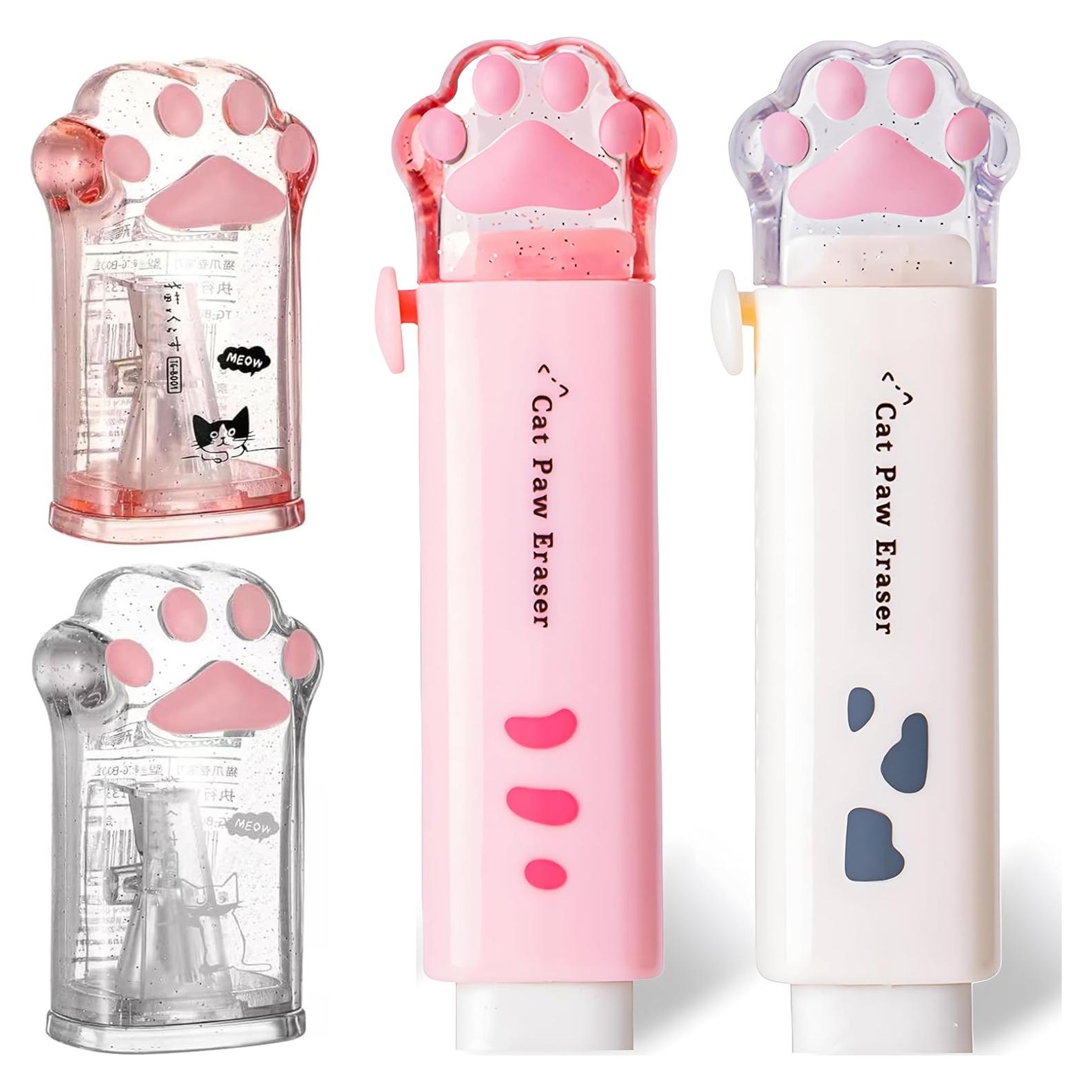 Juego de Papelería Kawaii PANDENNER 4 Piezas Rosa