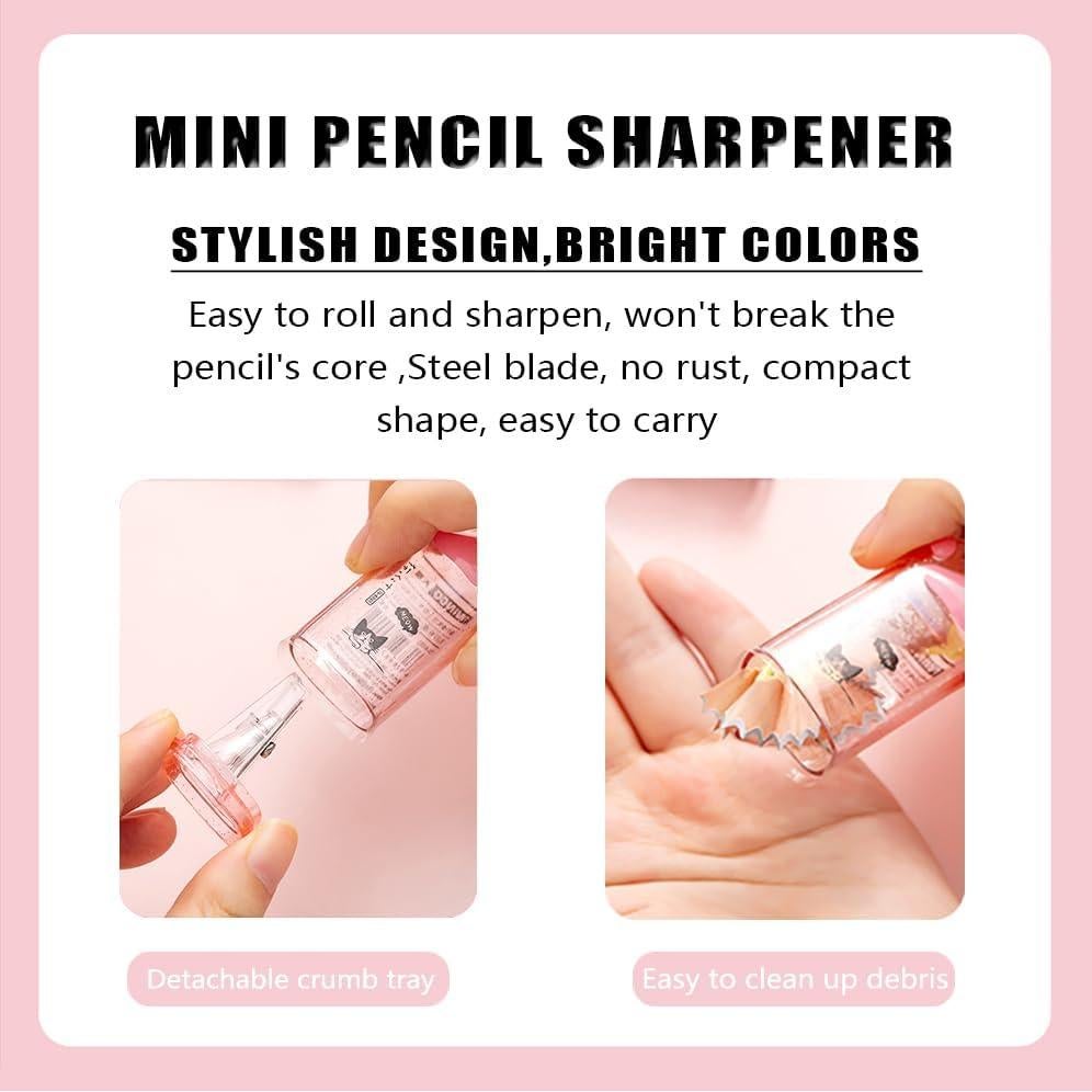 Juego de Papelería Kawaii PANDENNER 4 Piezas Rosa