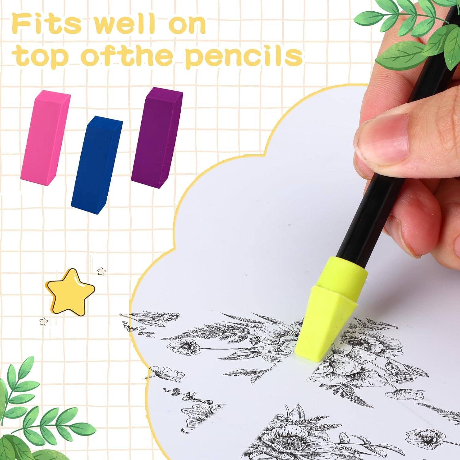 Juego de 18 Gomas de Borrar AmoreAngelCRAFTS - Colores Brillantes