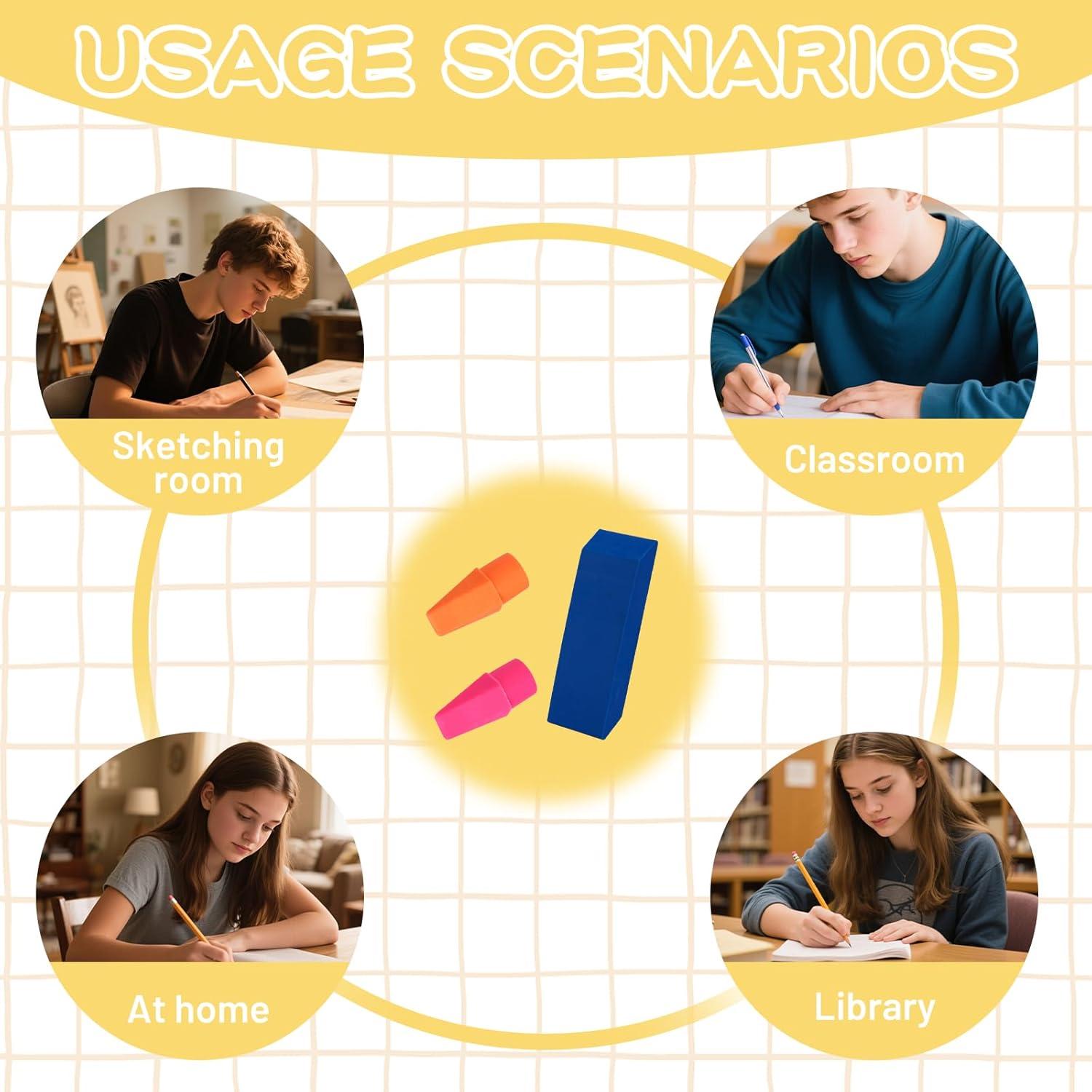 Juego de 18 Gomas de Borrar AmoreAngelCRAFTS - Colores Brillantes