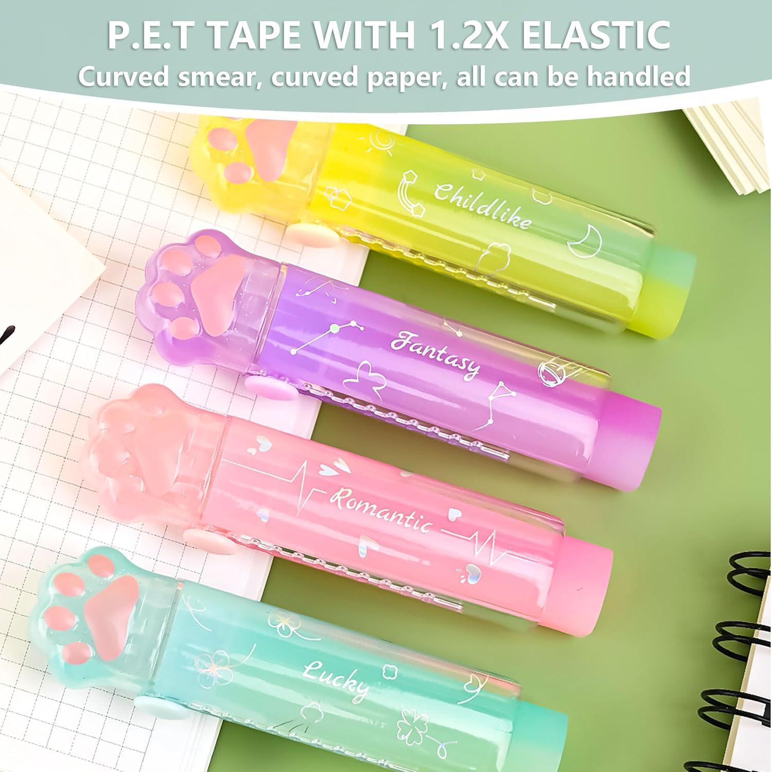 Borradores Retráctiles Kawaii PANDENNER - 4 Piezas Gradiente