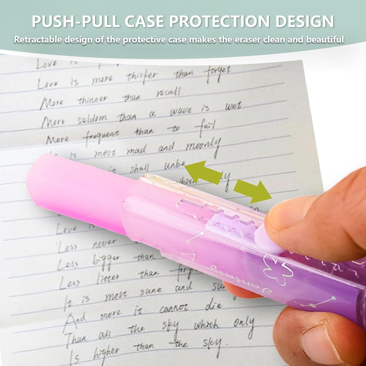 Borradores Retráctiles Kawaii PANDENNER - 4 Piezas Gradiente