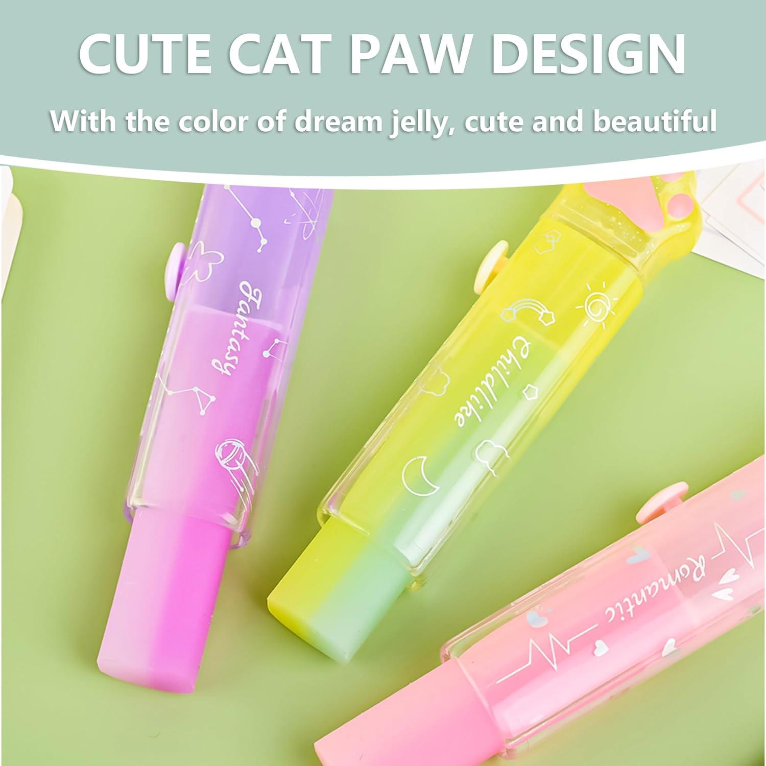 Borradores Retráctiles Kawaii PANDENNER - 4 Piezas Gradiente