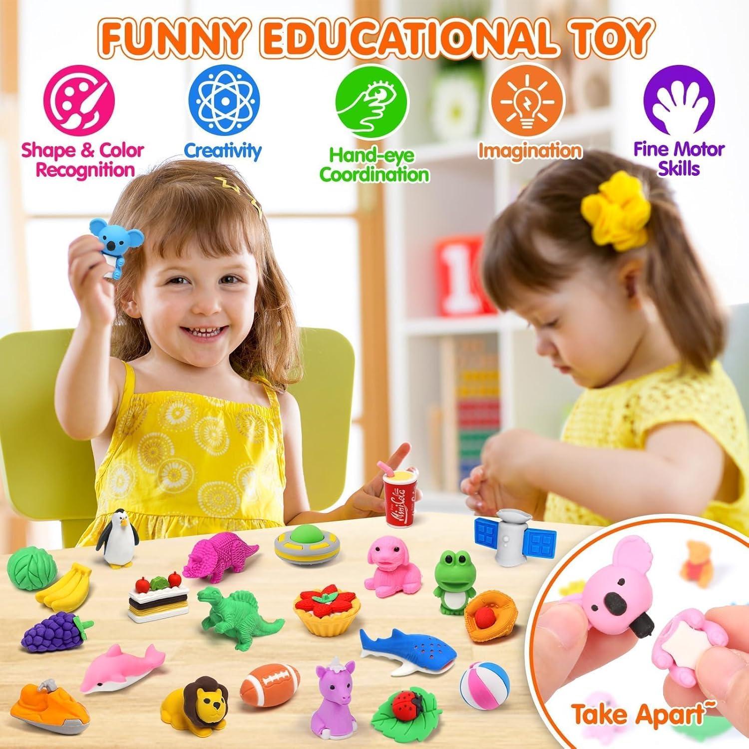 Paquete de 140 Borradores 3D WITALENT para Niños Multicolor