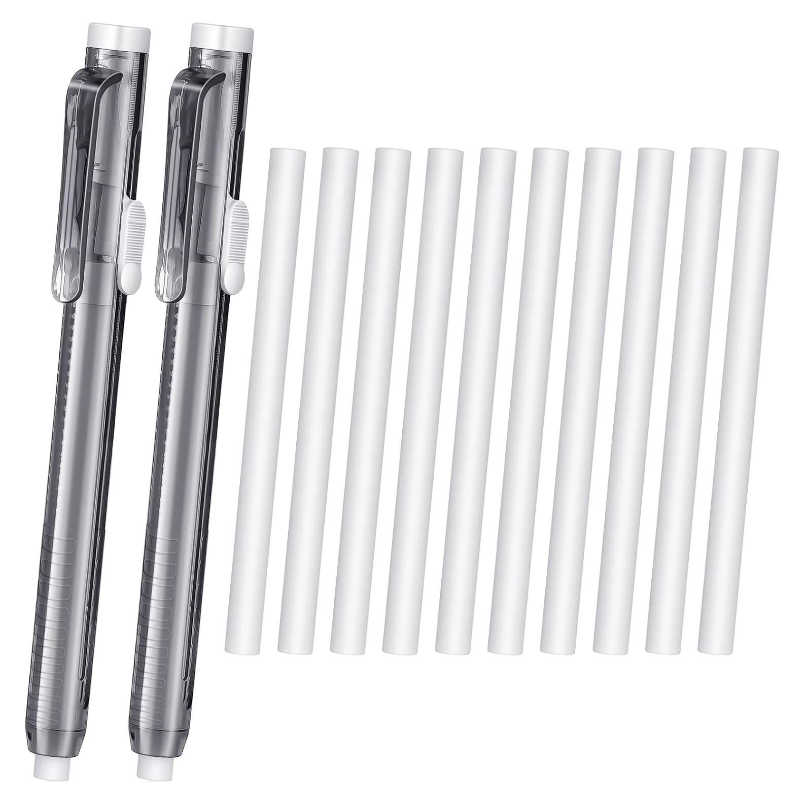 Set 12 Borradores Mecánicos Retráctiles Eersida Negro