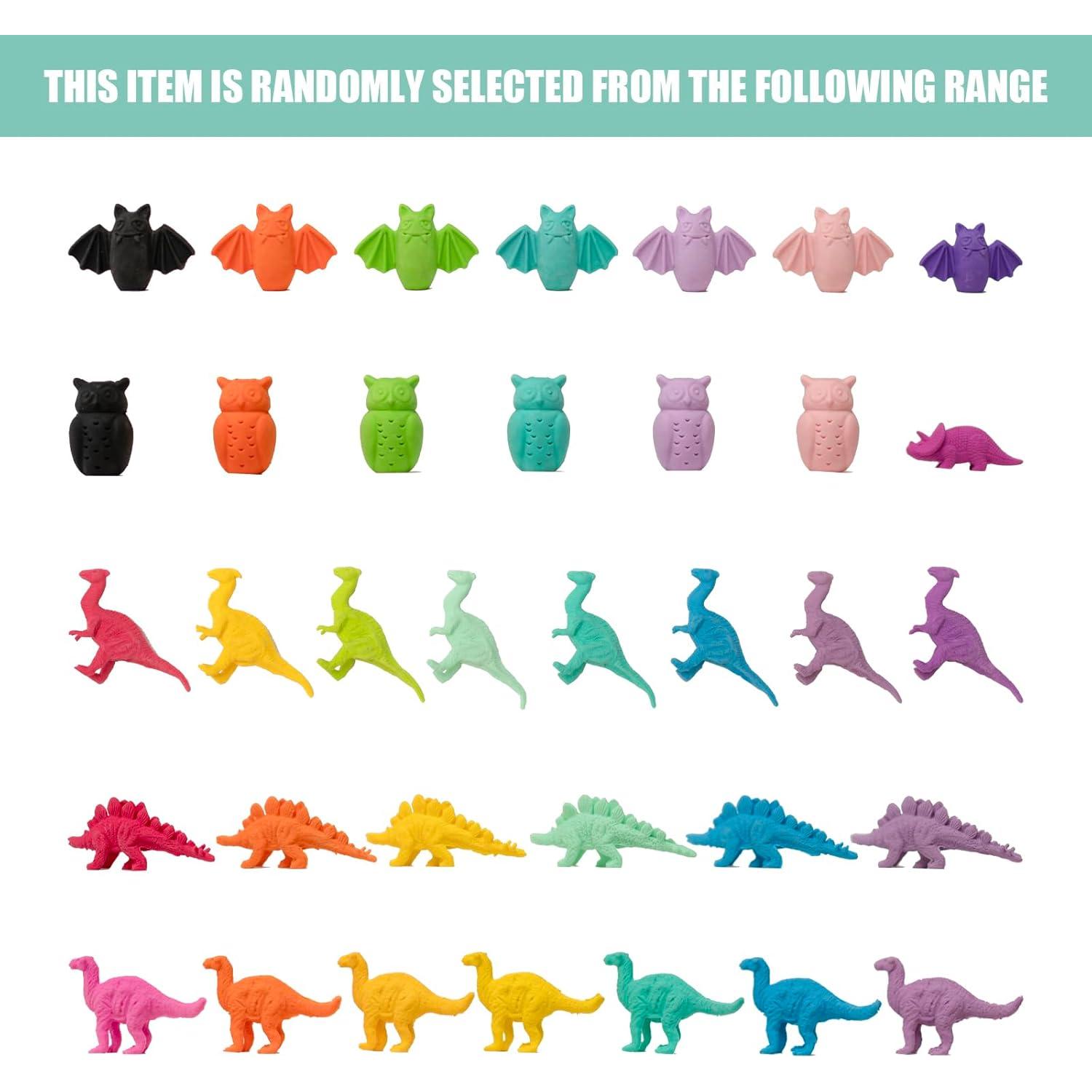 30 Gomas de Borrar 3D de Animales Clock King - Coloridas