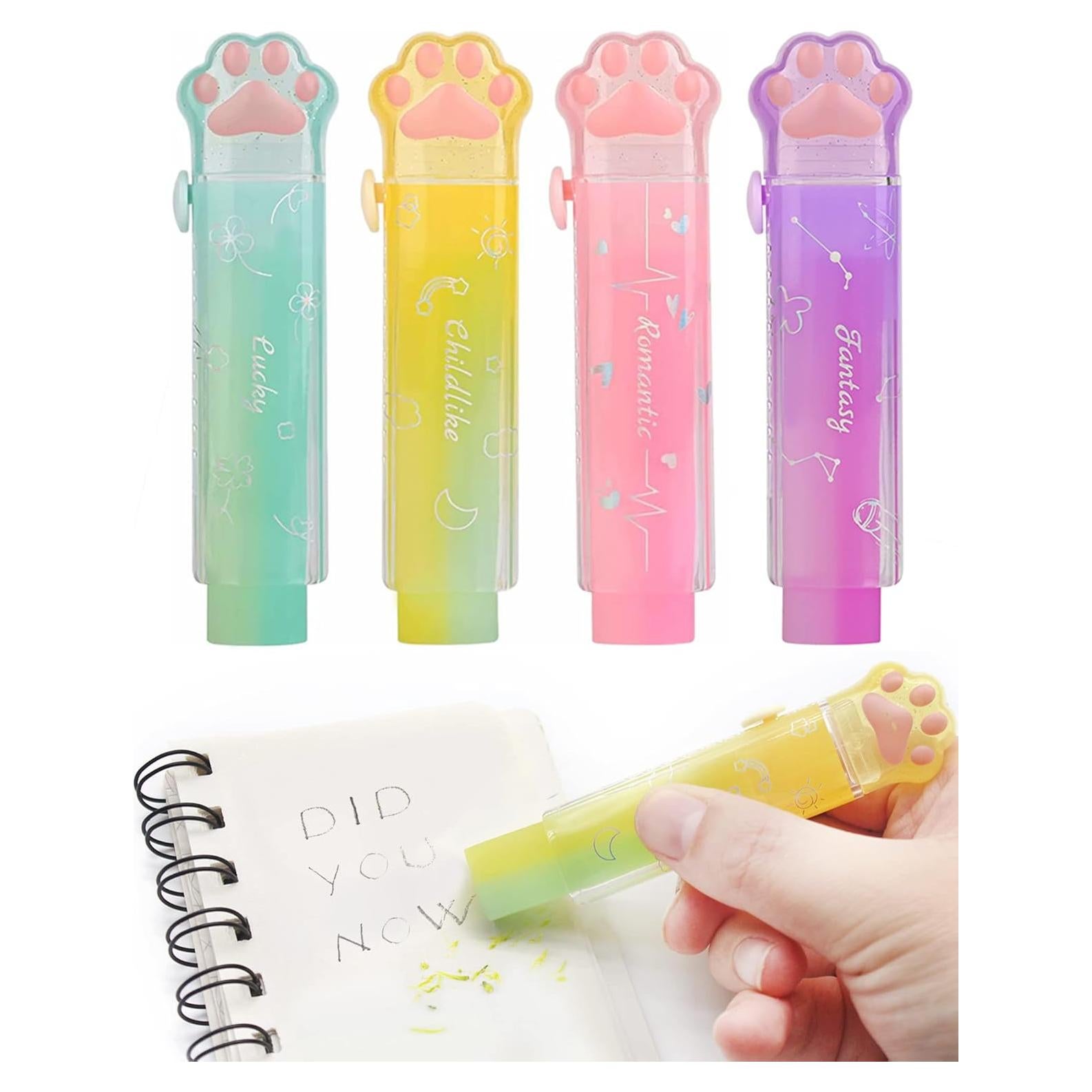 Borradores Retráctiles Benvo 4Pcs Patita de Gato Gel