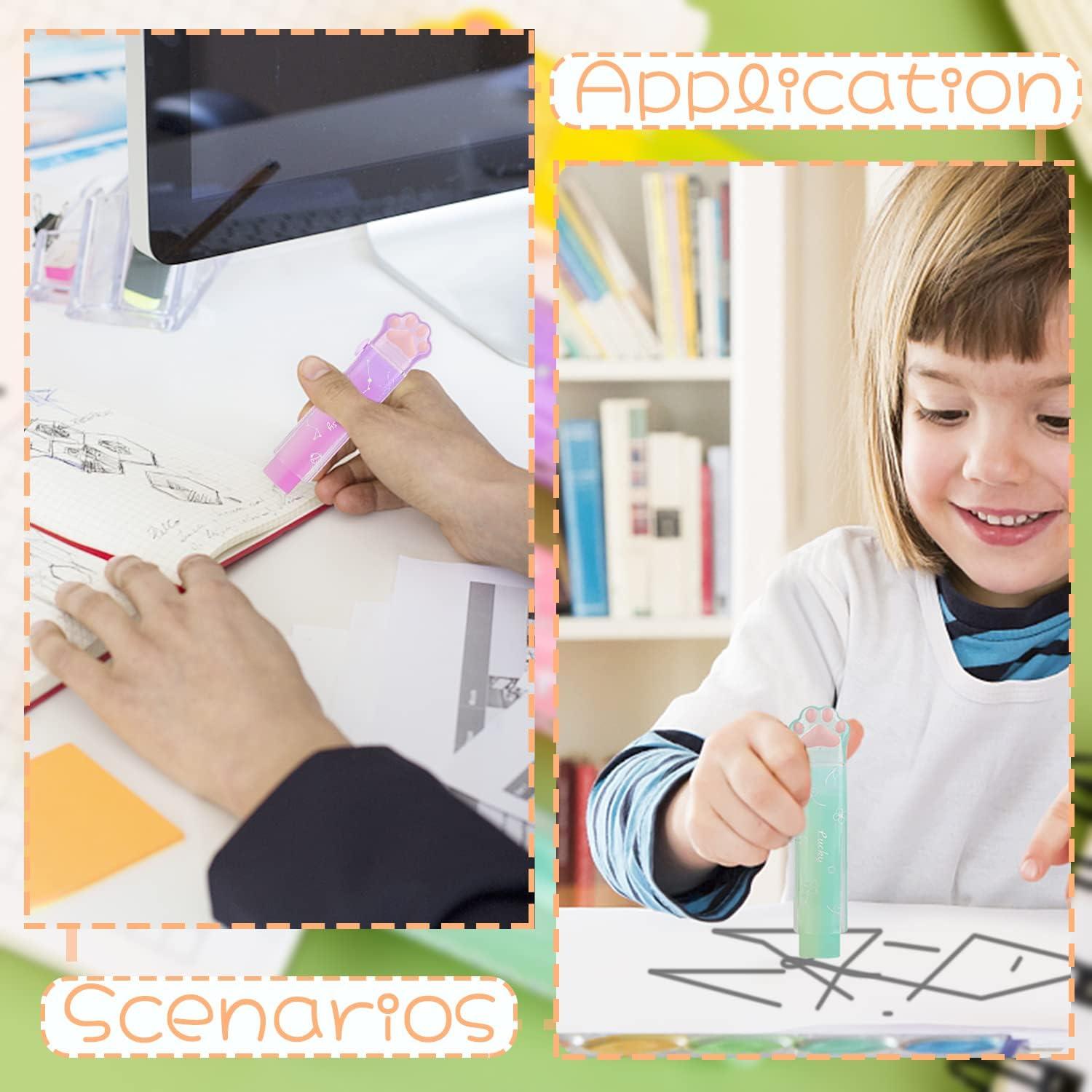 Borradores Retráctiles Benvo 4Pcs Patita de Gato Gel