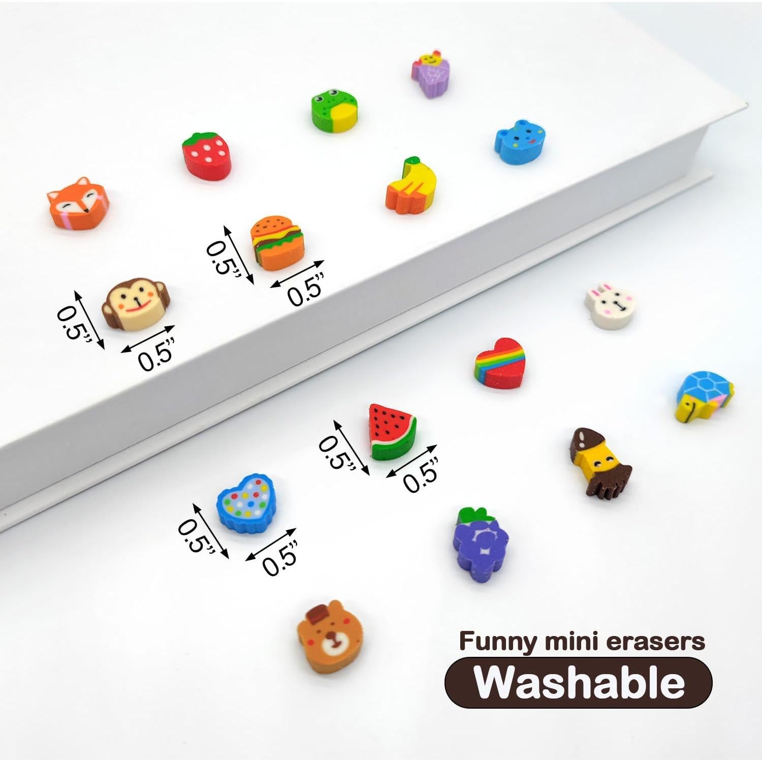 Borradores Mini 150pcs BlingKingdom Animales Frutas No Tóxicos