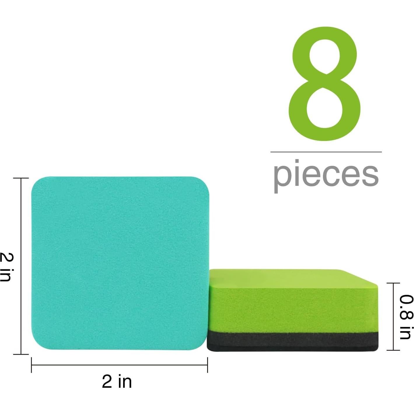 Mini Borradores Magnéticos de Pizarra Blanca PRZRU - 8 Piezas