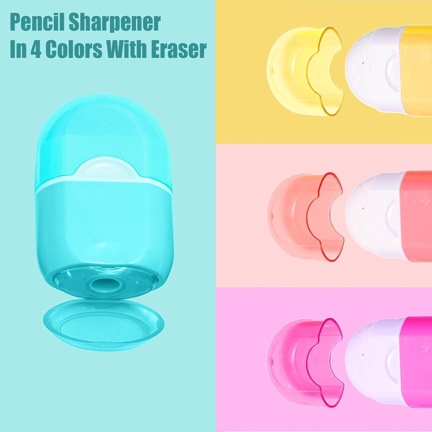 Juego de útiles escolares Clock King con estuche y 80 borradores