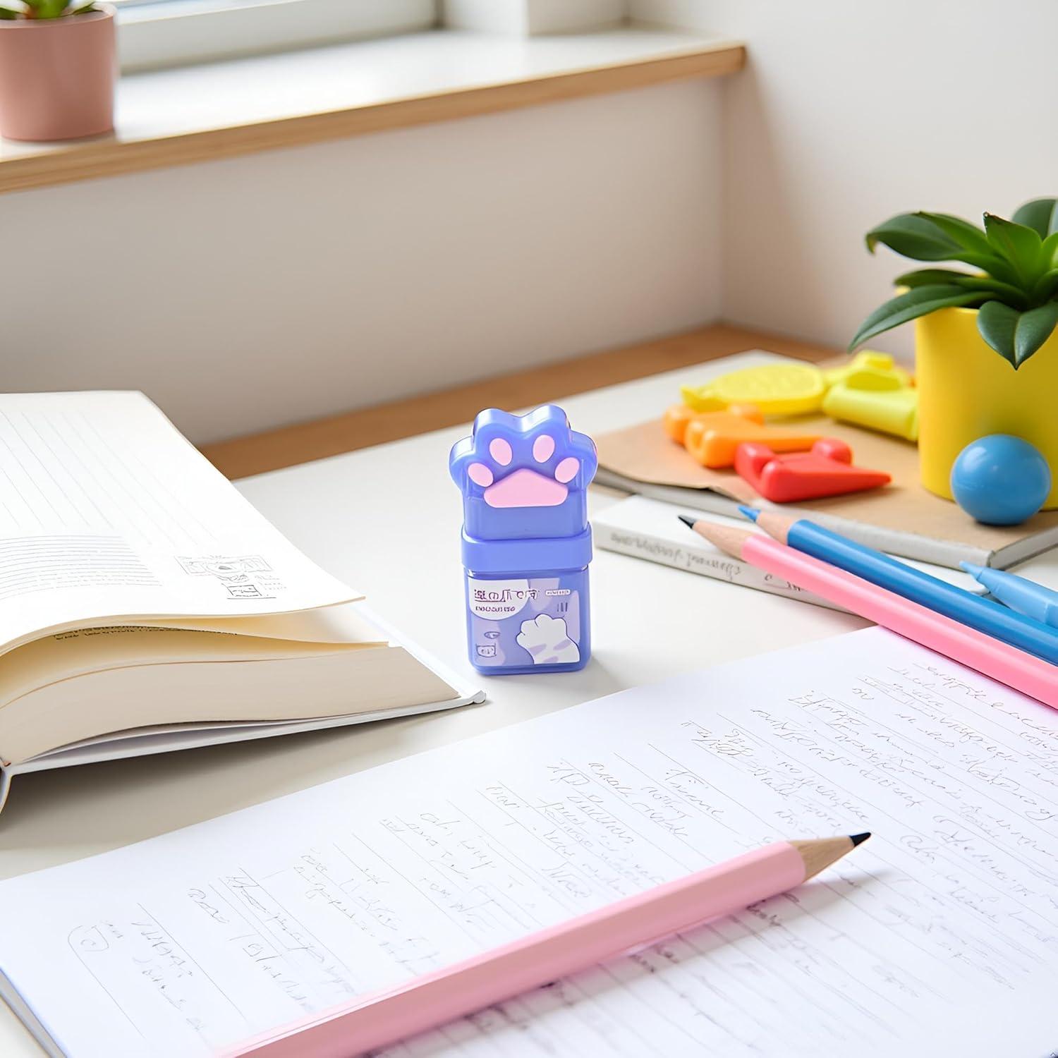 Borrador Rodante Patita de Gato Myuiao - 2 Piezas Multicolores