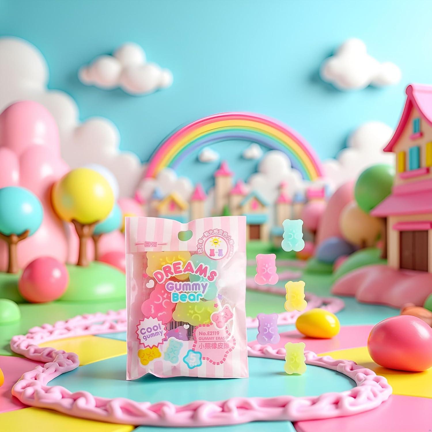 Set de 5 Borradores de Goma Osito Galepromot Multicolor