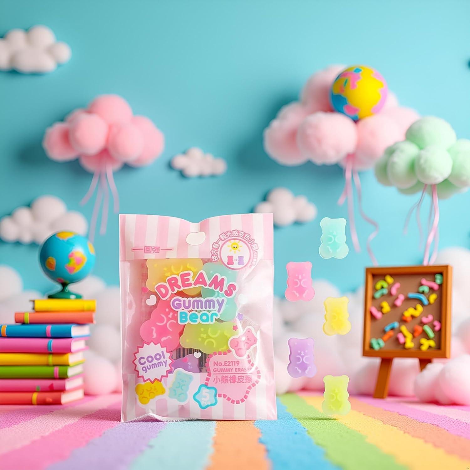 Set de 5 Borradores de Goma Osito Galepromot Multicolor