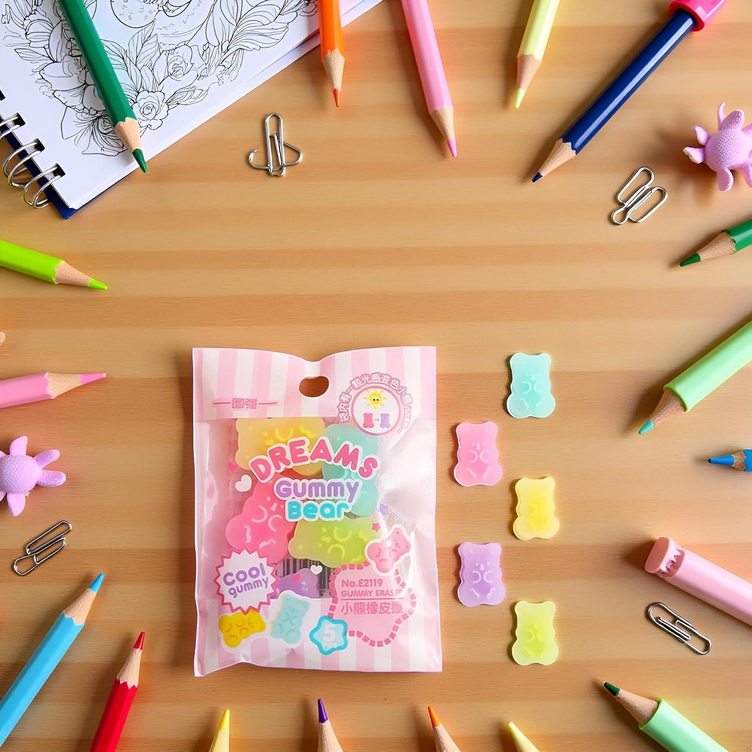 Set de 5 Borradores de Goma Osito Galepromot Multicolor