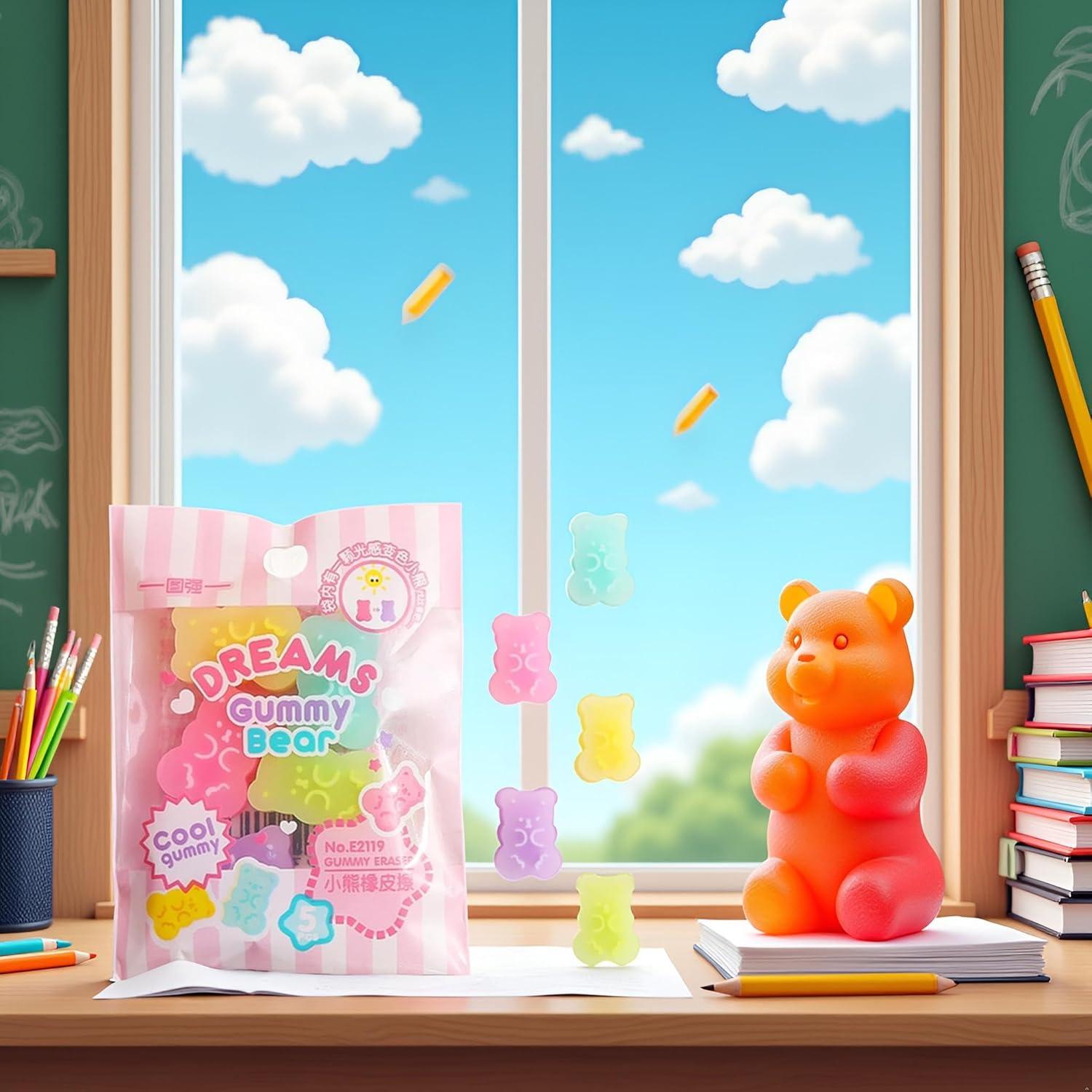 Set de 5 Borradores de Goma Osito Galepromot Multicolor