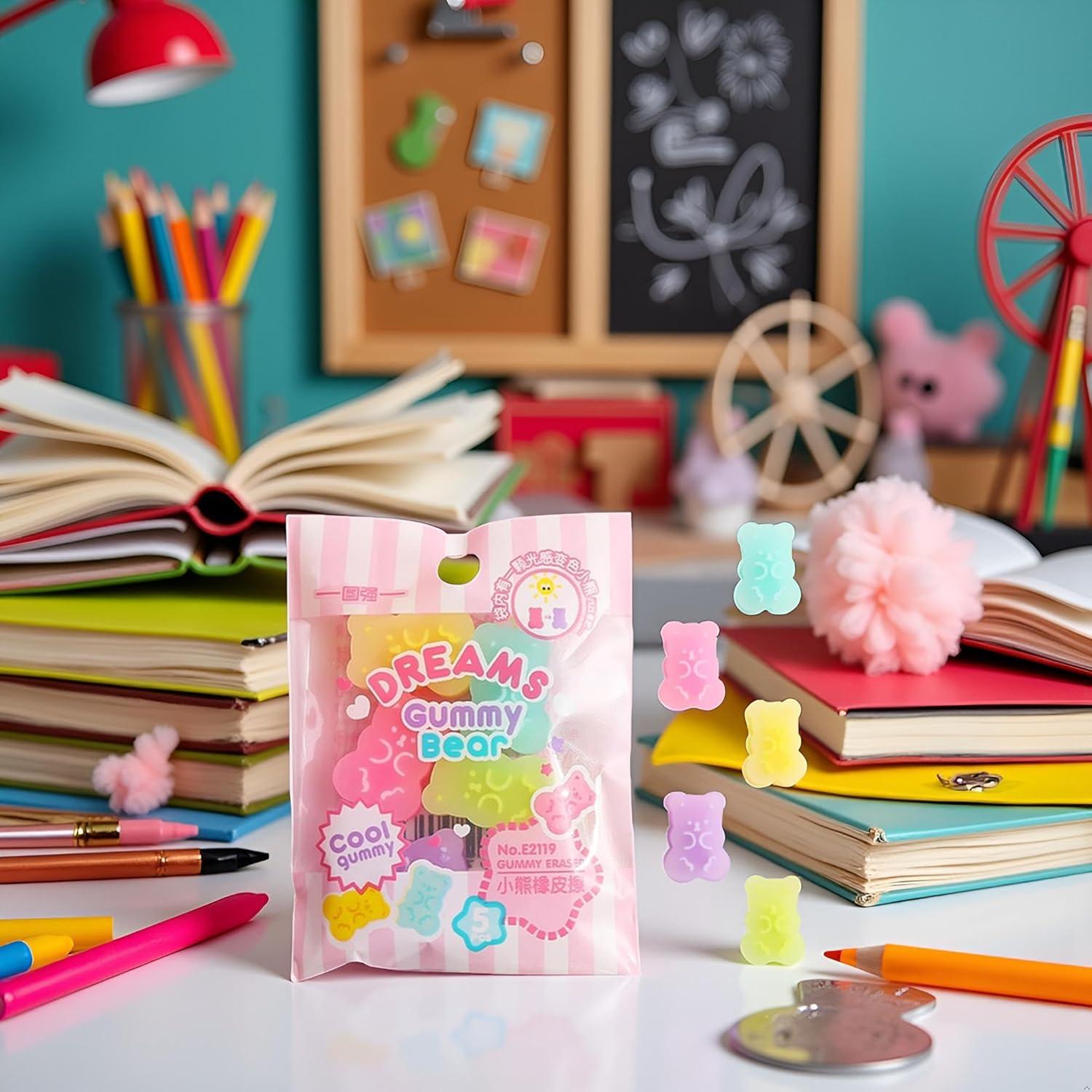 Set de 5 Borradores de Goma Osito Galepromot Multicolor