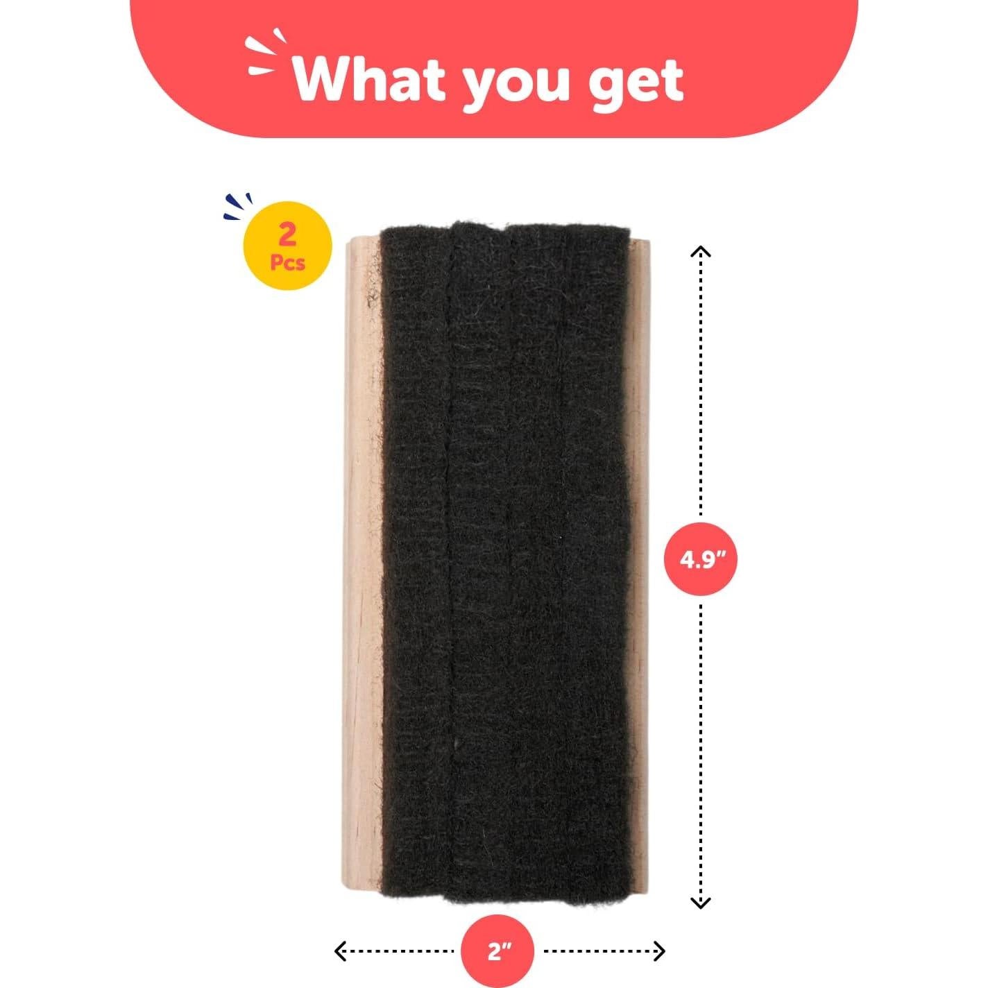 Borrador de Pizarra Kedudes 2 Paquete 12.45 cm Fieltro Premium