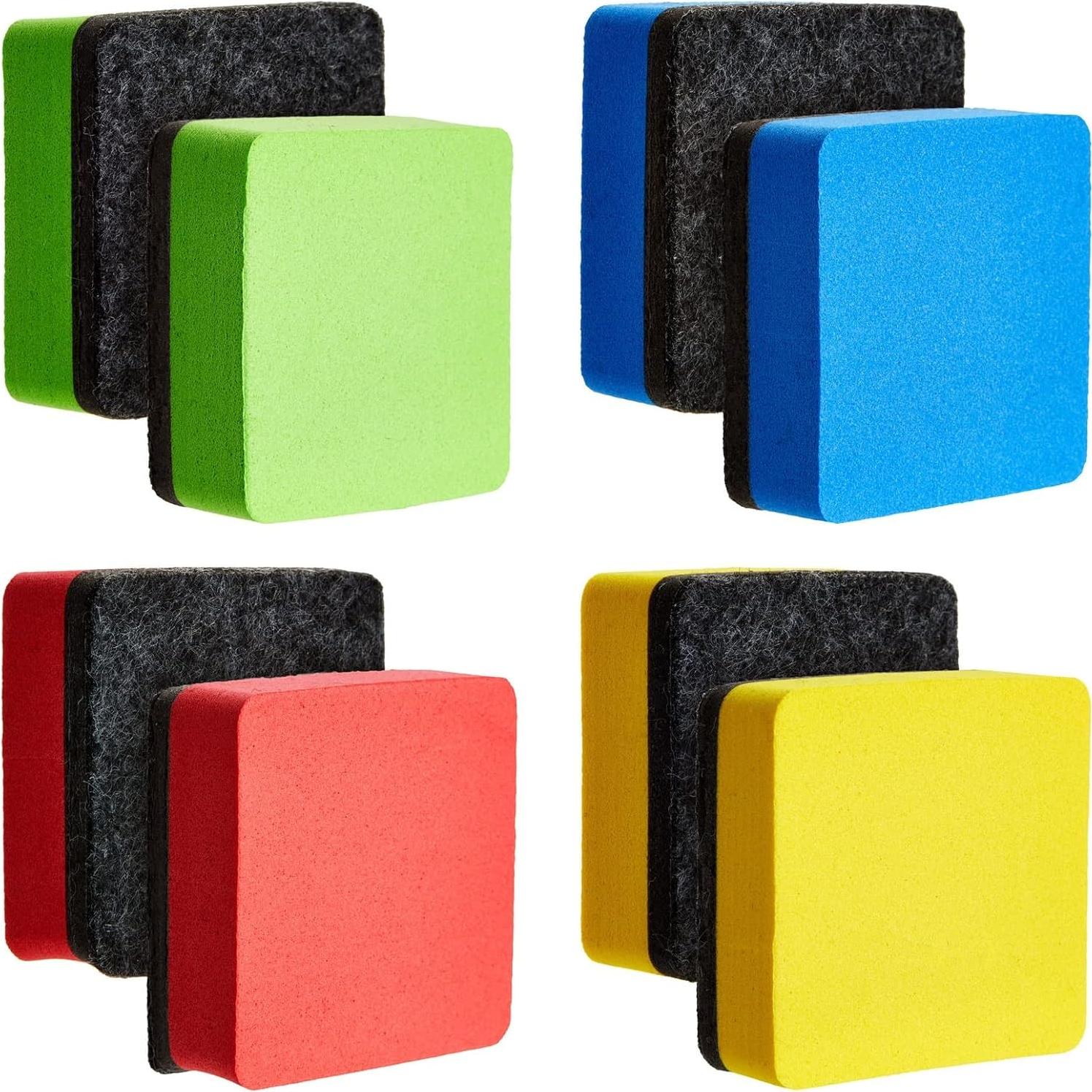 Borradores Magnéticos Mini Juvale 24 Piezas 4 Colores 5x2 cm