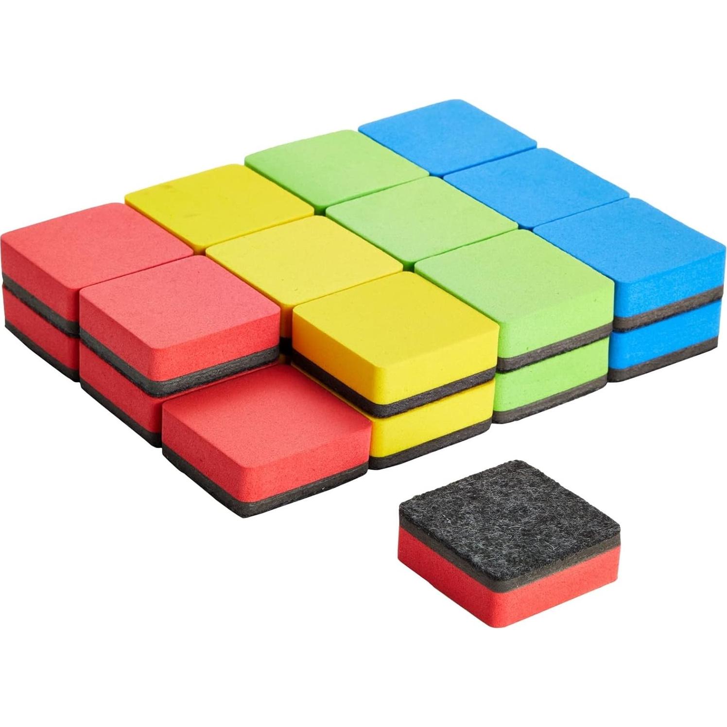 Borradores Magnéticos Mini Juvale 24 Piezas 4 Colores 5x2 cm
