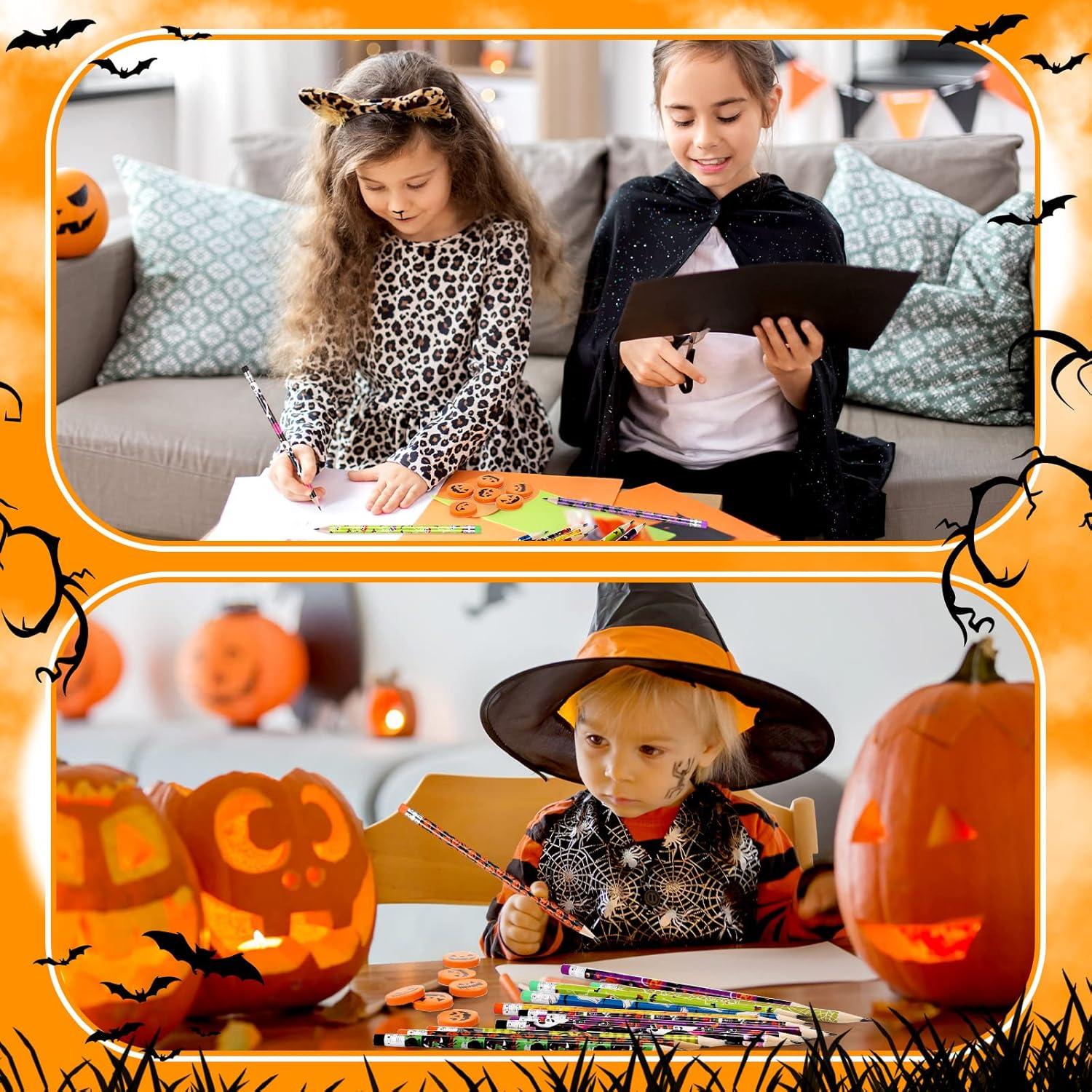 Conjunto de Lápices y Borradores de Halloween Yexiya 48 Piezas