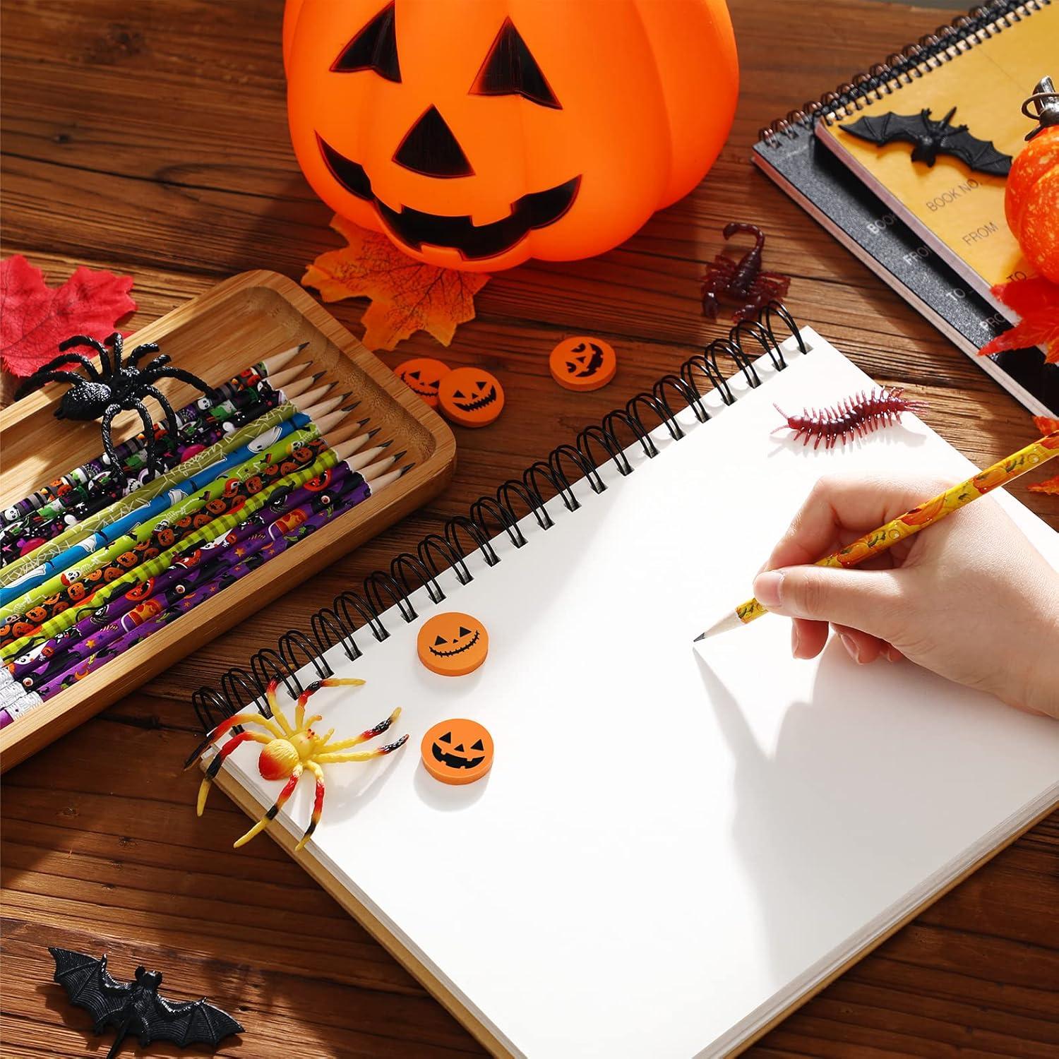 Conjunto de Lápices y Borradores de Halloween Yexiya 48 Piezas