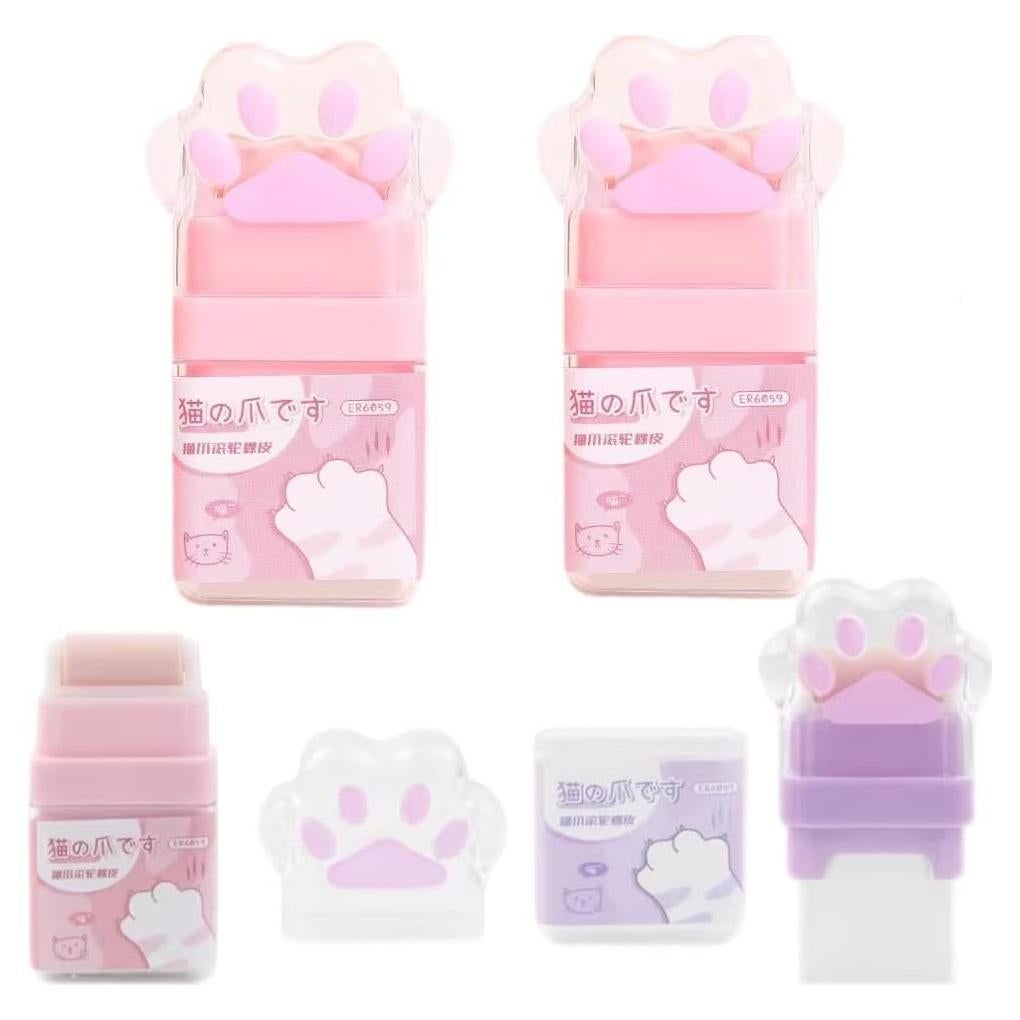 Borrador Rodante Patita de Gato ZGLUZP - Set de 2 Pcs Multicolor