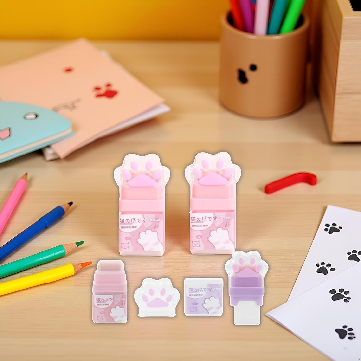 Borrador Rodante Patita de Gato ZGLUZP - Set de 2 Pcs Multicolor