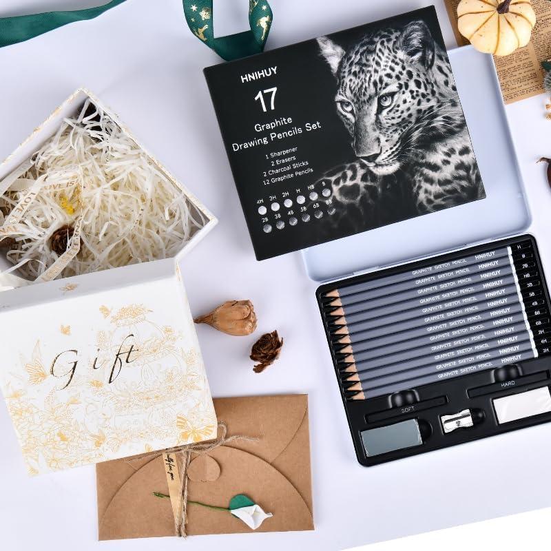 Conjunto de Lápices de Dibujo Profesional HNIHUY 17 Pcs