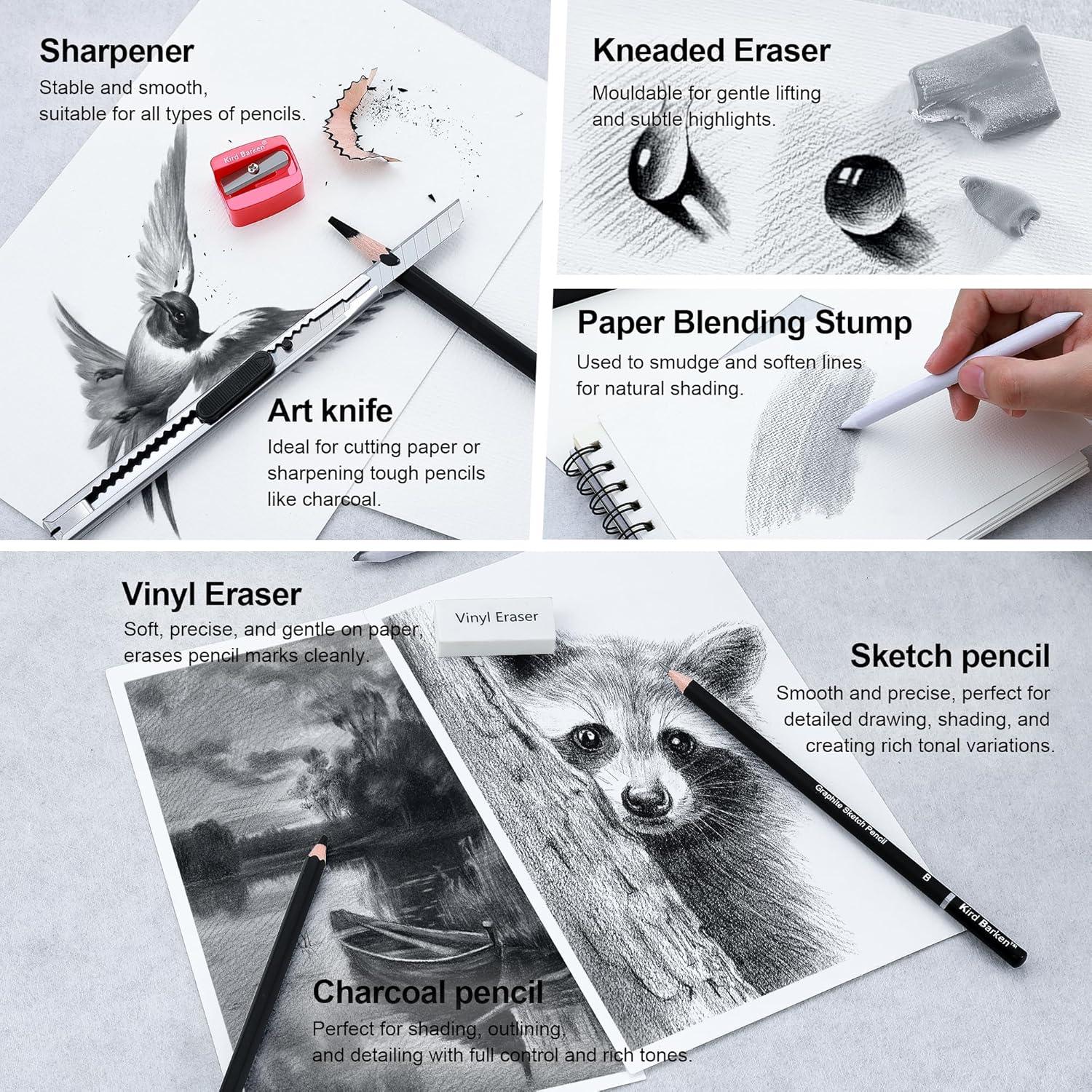 Juego de Lápices de Dibujo Profesional Kird Barken 24 Piezas