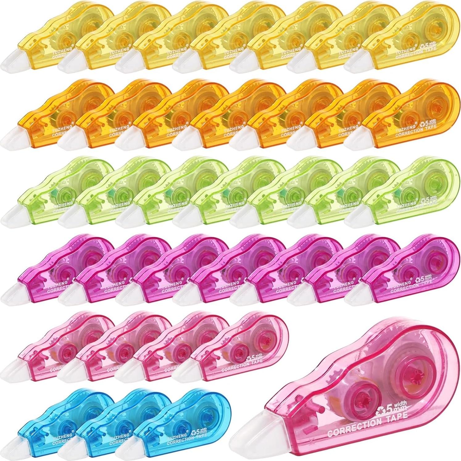 Cintas Correctoras OMISTAR 108 Pcs 0.5 cm x 24 m Colores