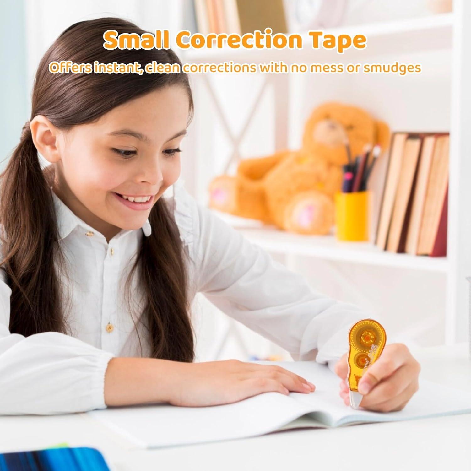 Cintas Correctoras OMISTAR 108 Pcs 0.5 cm x 24 m Colores