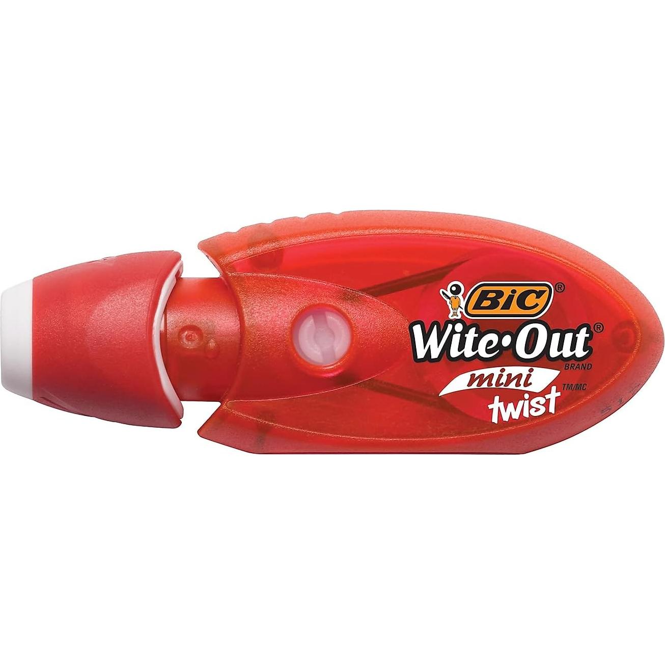 Cinta de Corrección BIC Mini Twist Wite-Out 2/Paq 32.9g