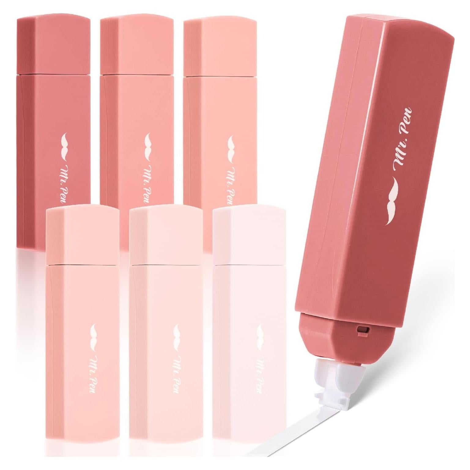 Cinta Correctora Mr. Pen 6 pcs 0.51 cm x 500.3 cm Mocha Blush