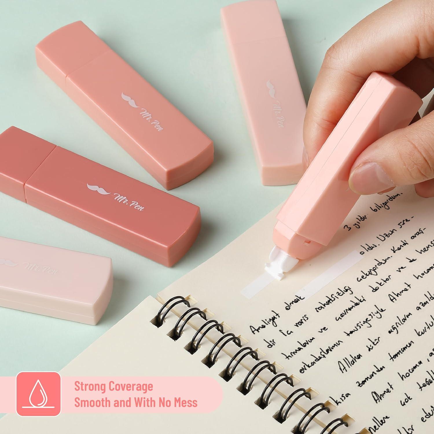 Cinta Correctora Mr. Pen 6 pcs 0.51 cm x 500.3 cm Mocha Blush