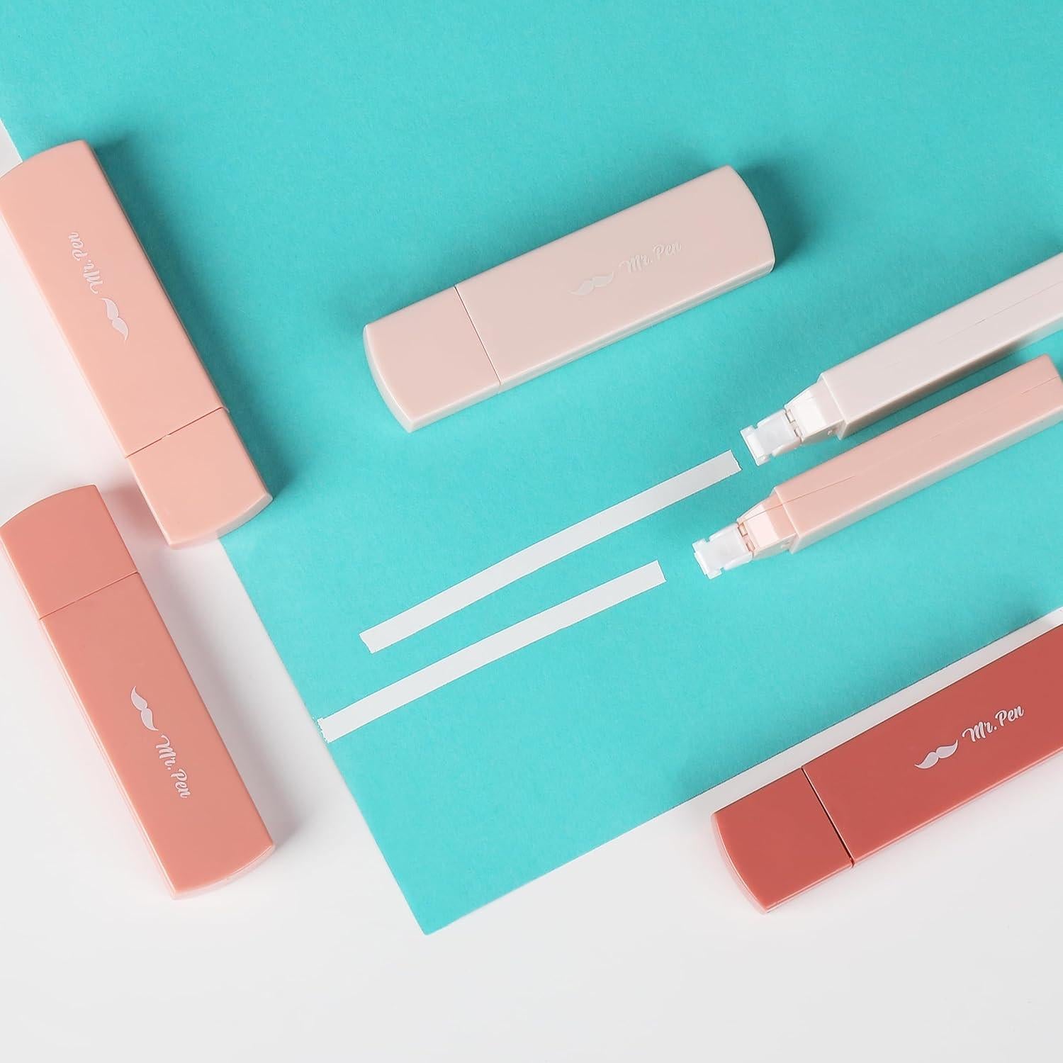 Cinta Correctora Mr. Pen 6 pcs 0.51 cm x 500.3 cm Mocha Blush