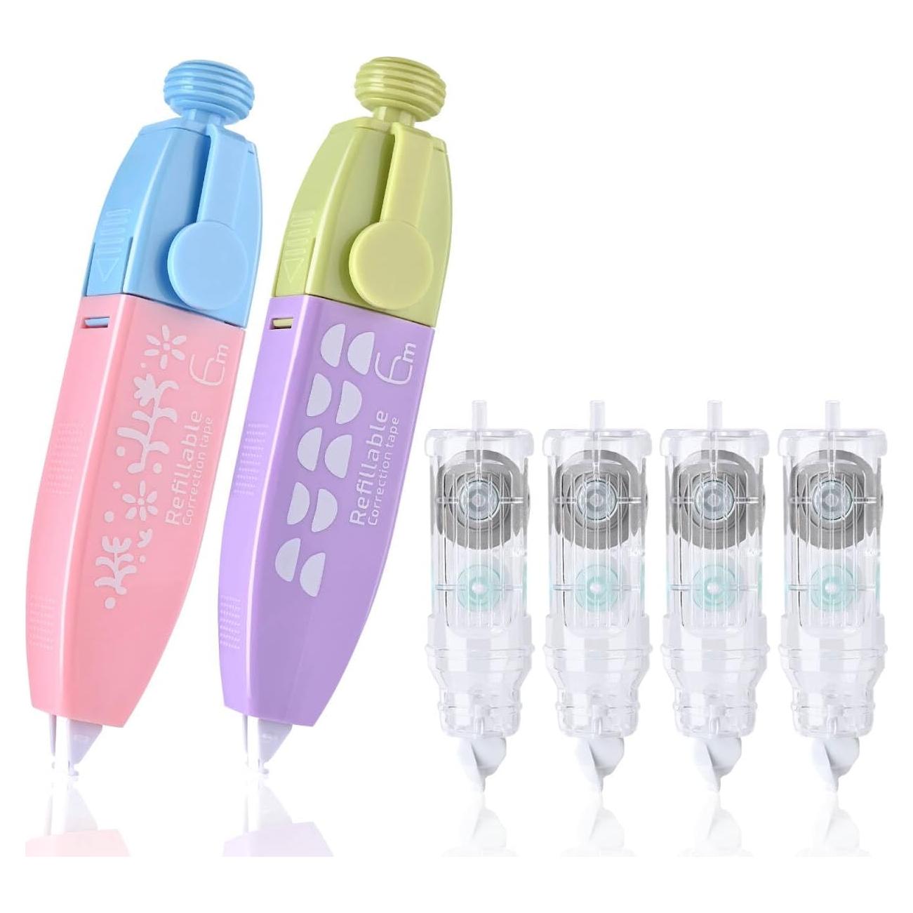 Cinta Correctora Retráctil Valtiner Blanca con 4 Recargas