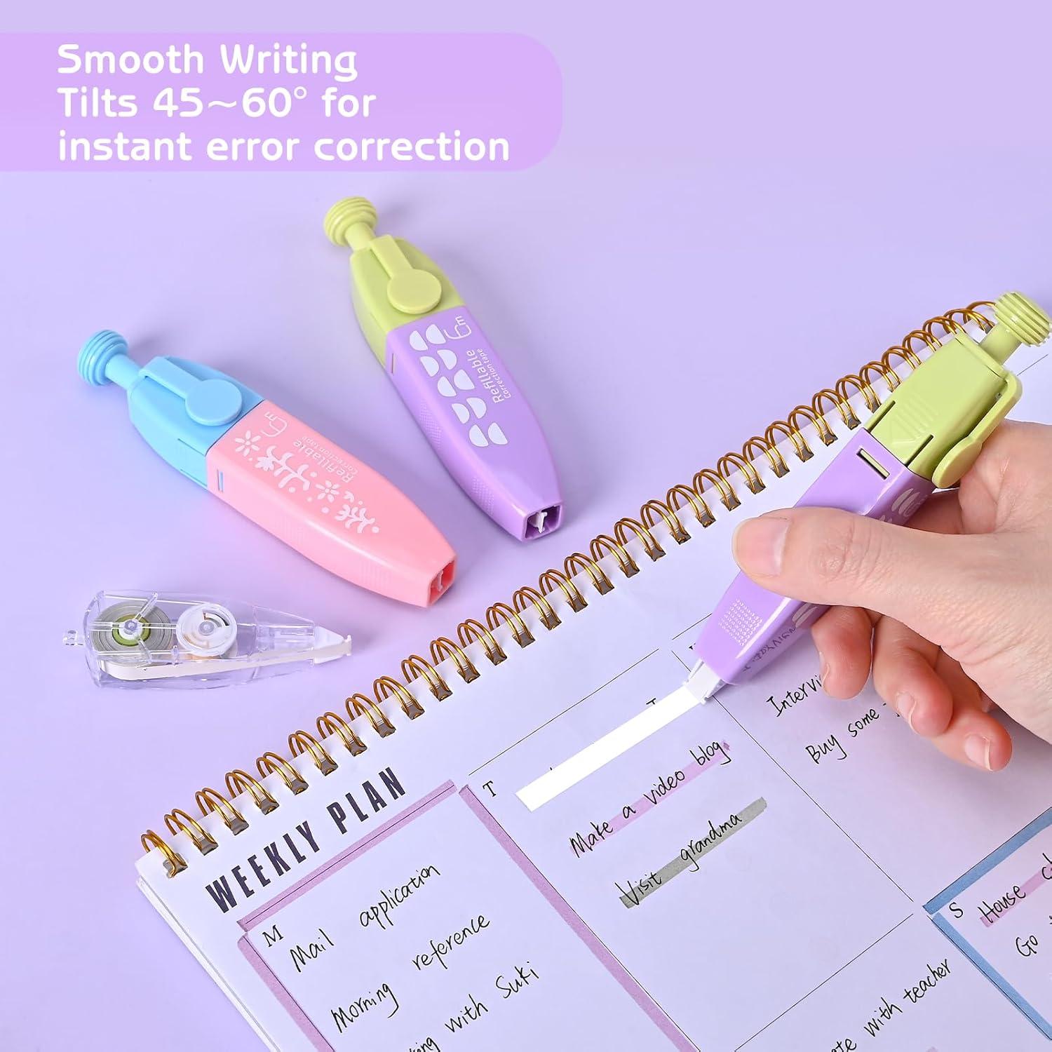 Cinta Correctora Retráctil Valtiner Blanca con 4 Recargas