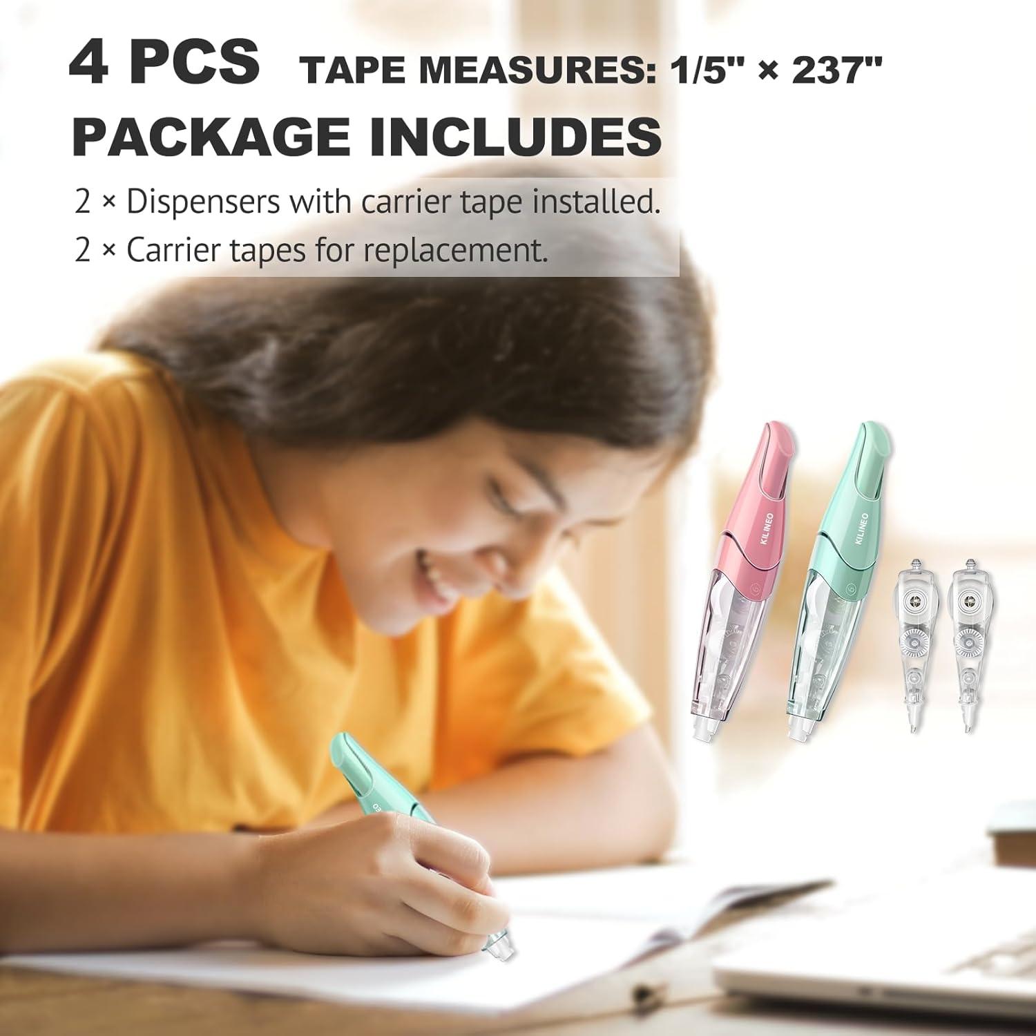 Cinta Correctora Retráctil Rellenable KILINEO ZH-67 Blanca 4 PCS