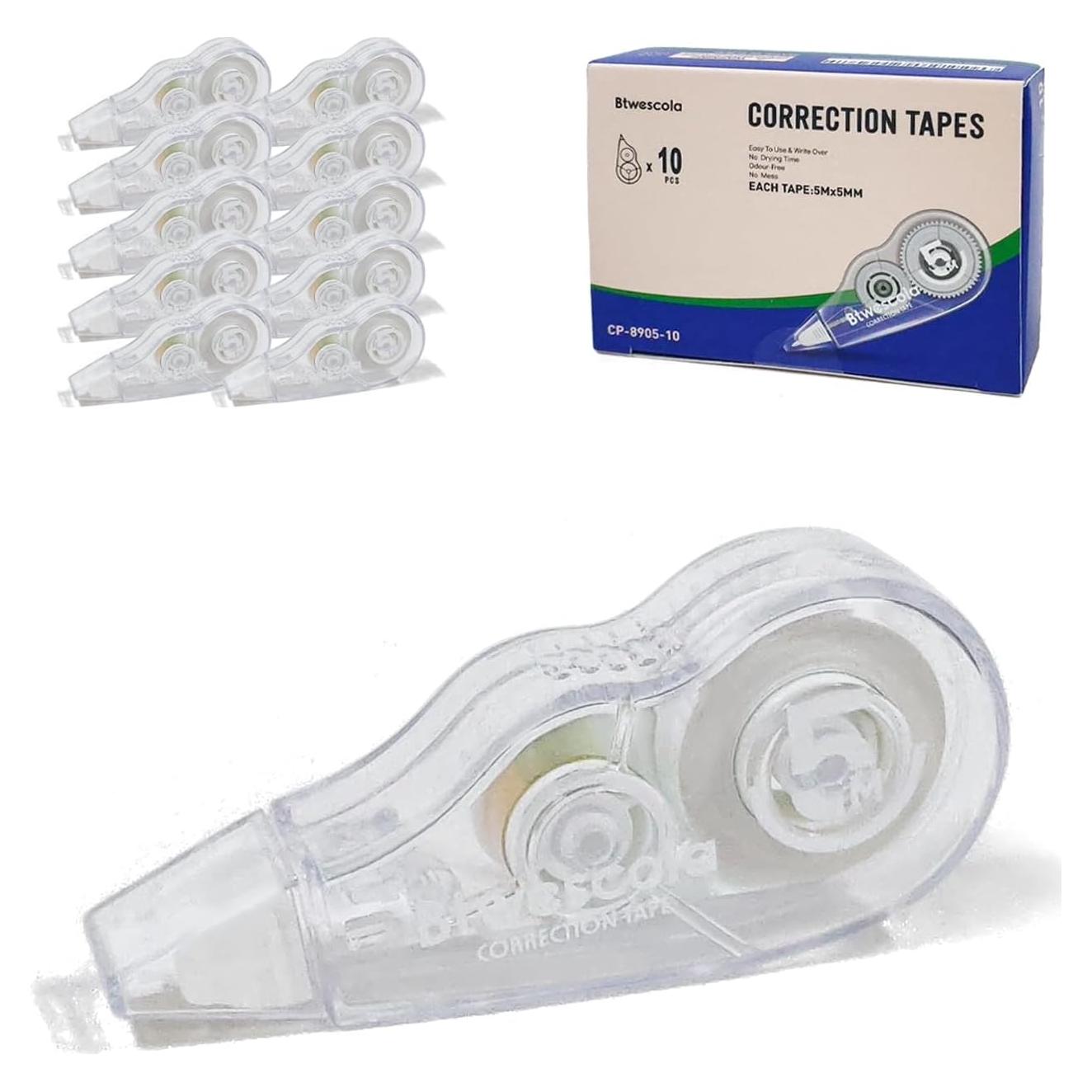 Cinta Correctora Btwescola 10 Piezas 5m Resistente y Precisa