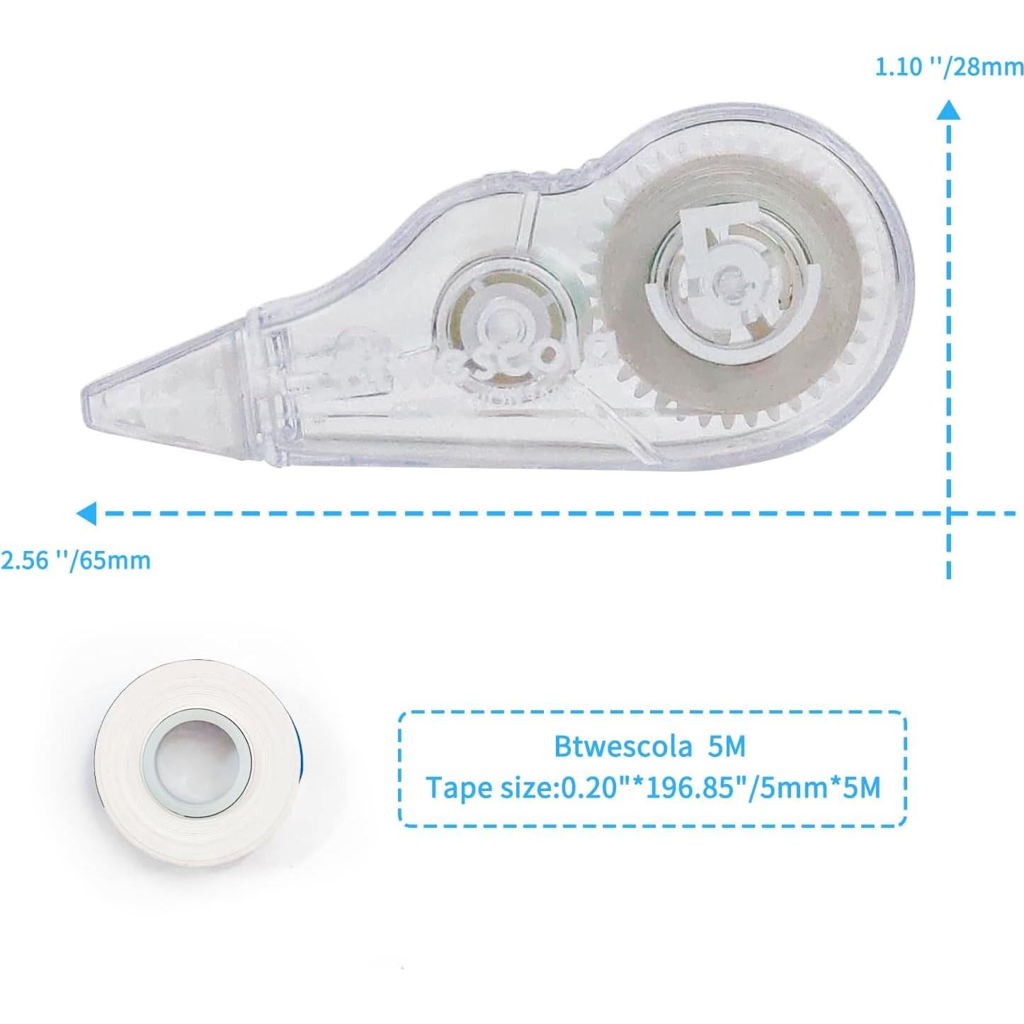Cinta Correctora Btwescola 10 Piezas 5m Resistente y Precisa