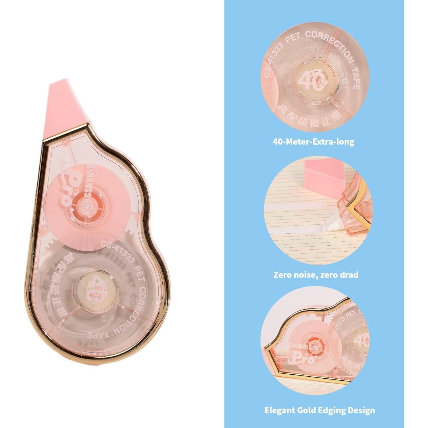 Cinta Correctora WISOPTUS 40m Borde Dorado Silenciosa