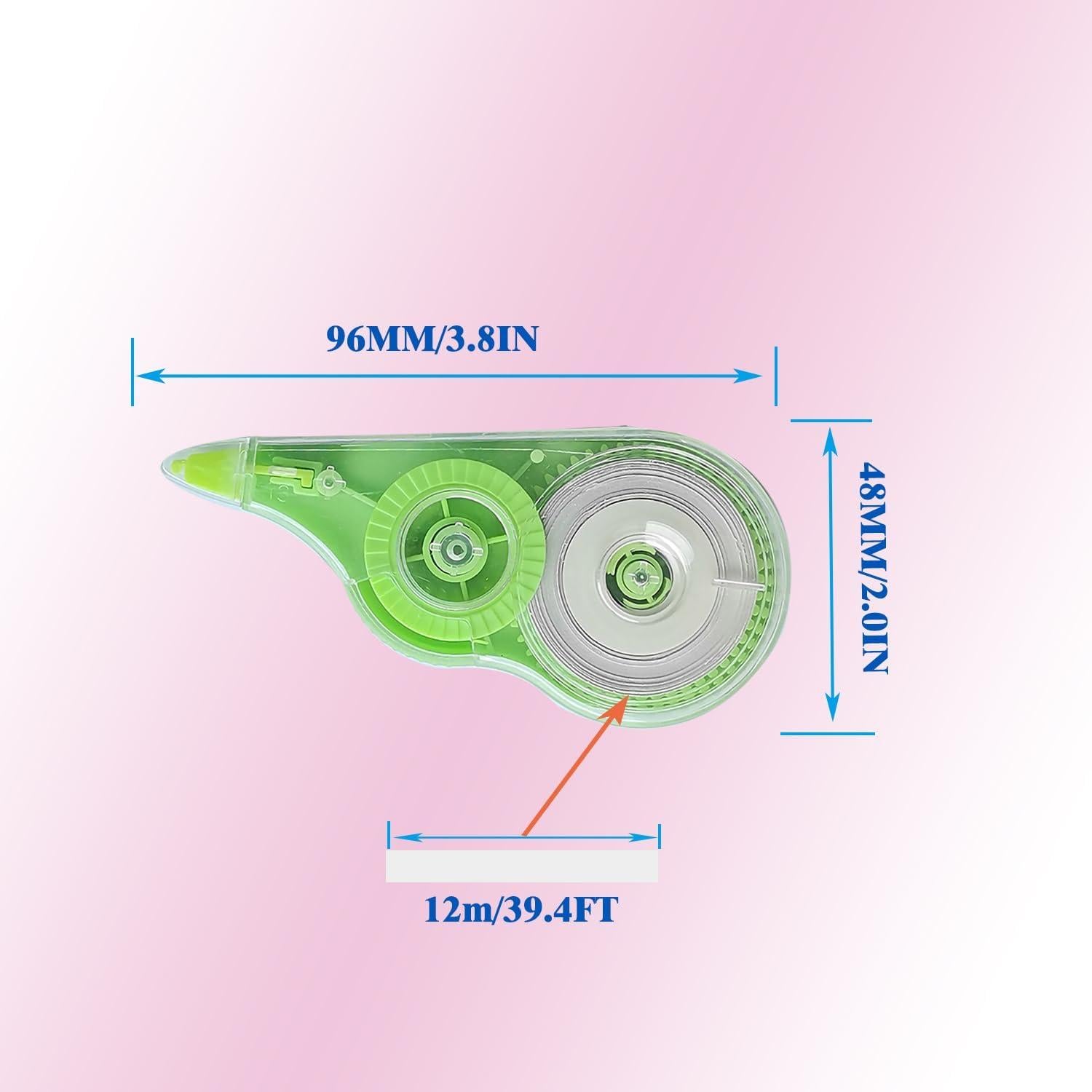 Cinta Correctora Blanca HeGangLy 12m - Paquete de 12 Unidades